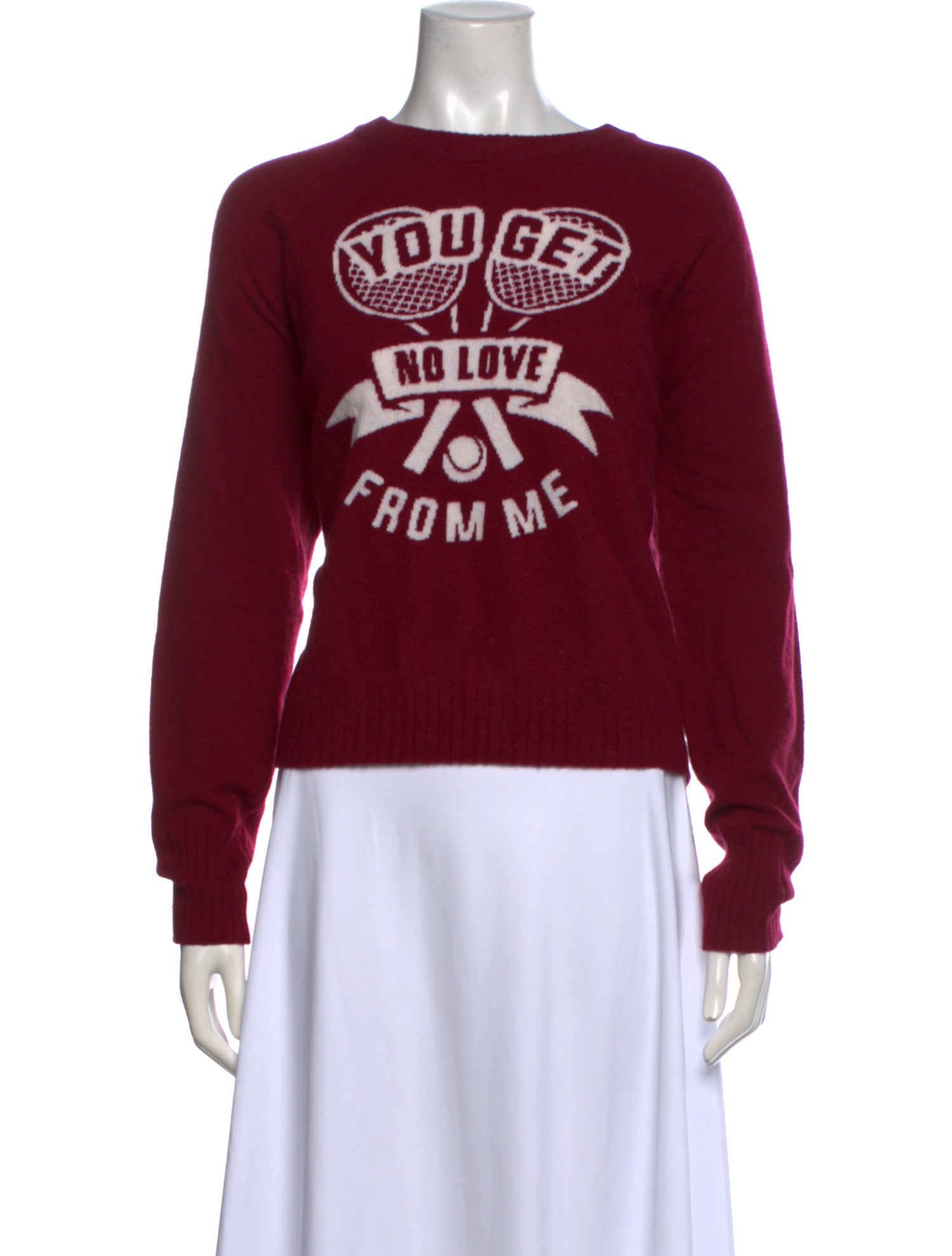 Minnie Rose Cashmere Graphic Print Sweater