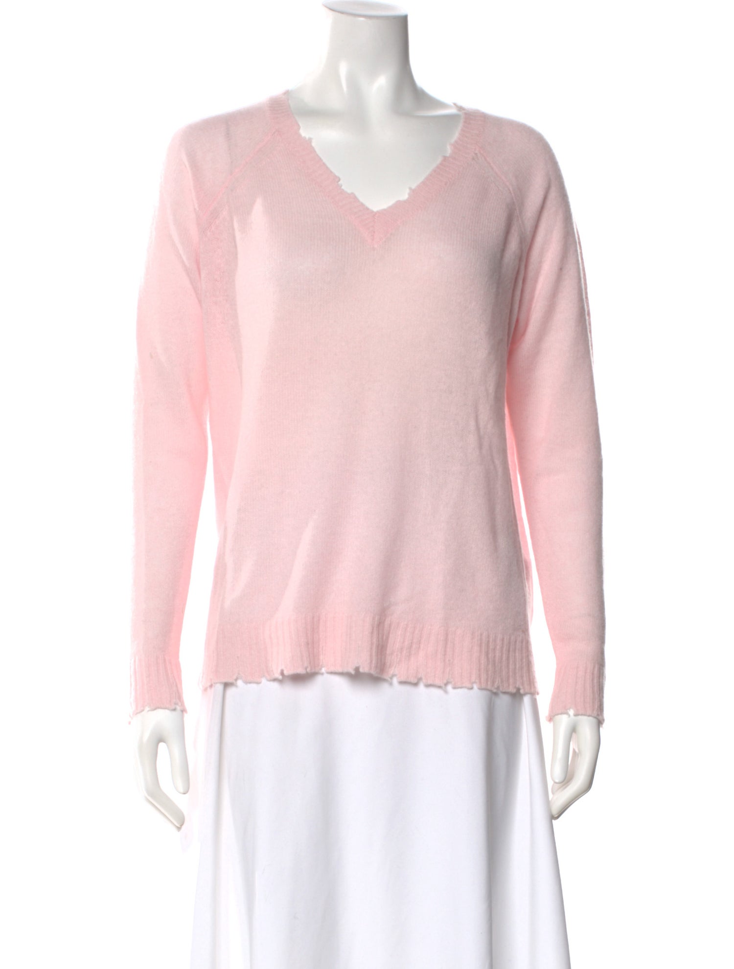 Minnie Rose Cashmere V-Neck Sweater
