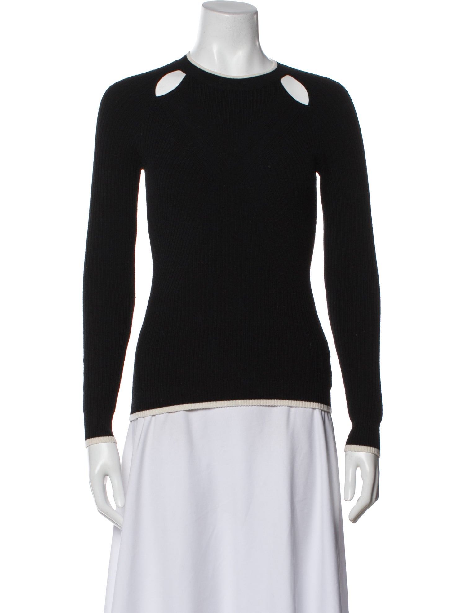 Minnie Rose Merino Wool Crew Neck Sweater