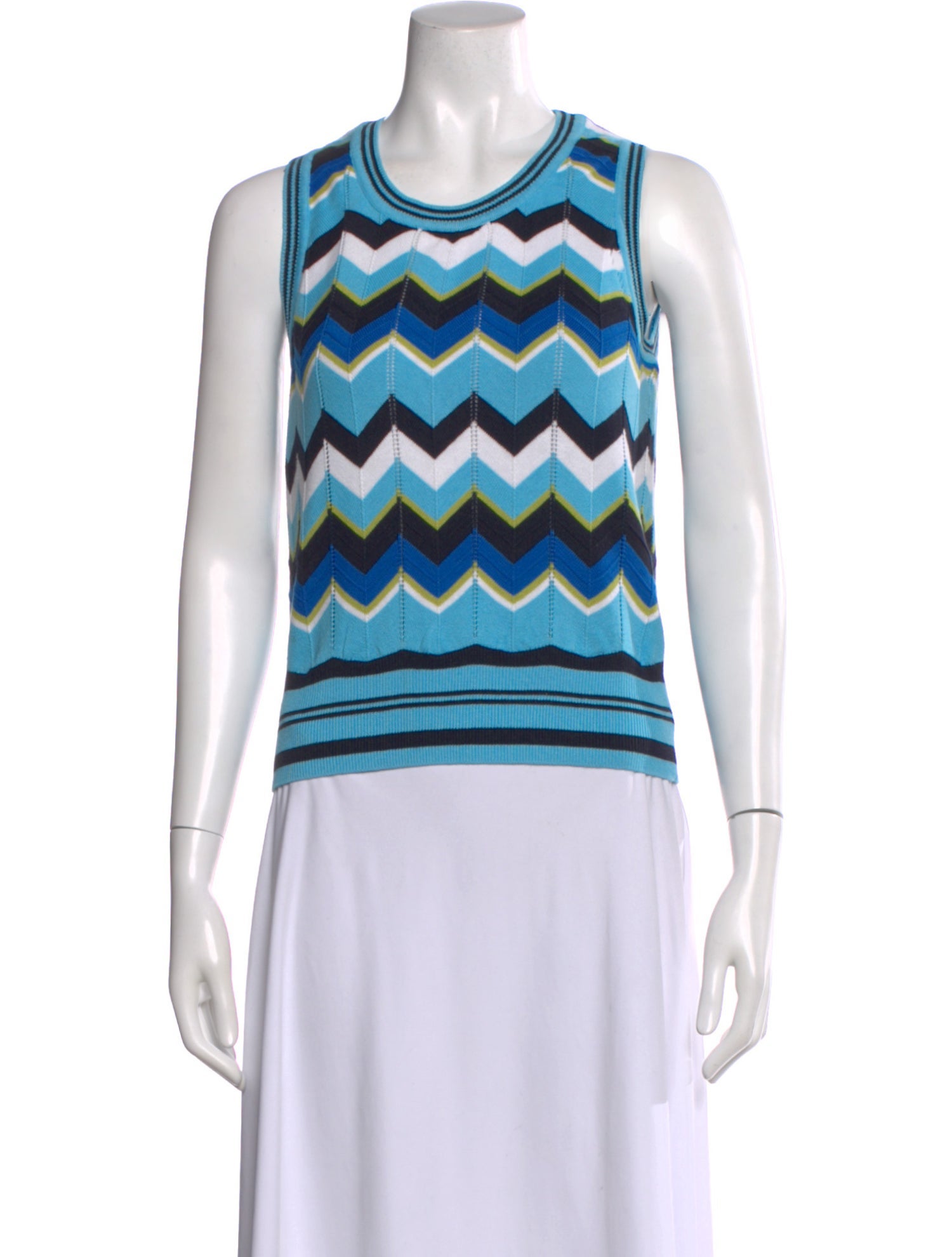 Minnie Rose Printed Scoop Neck Sweater