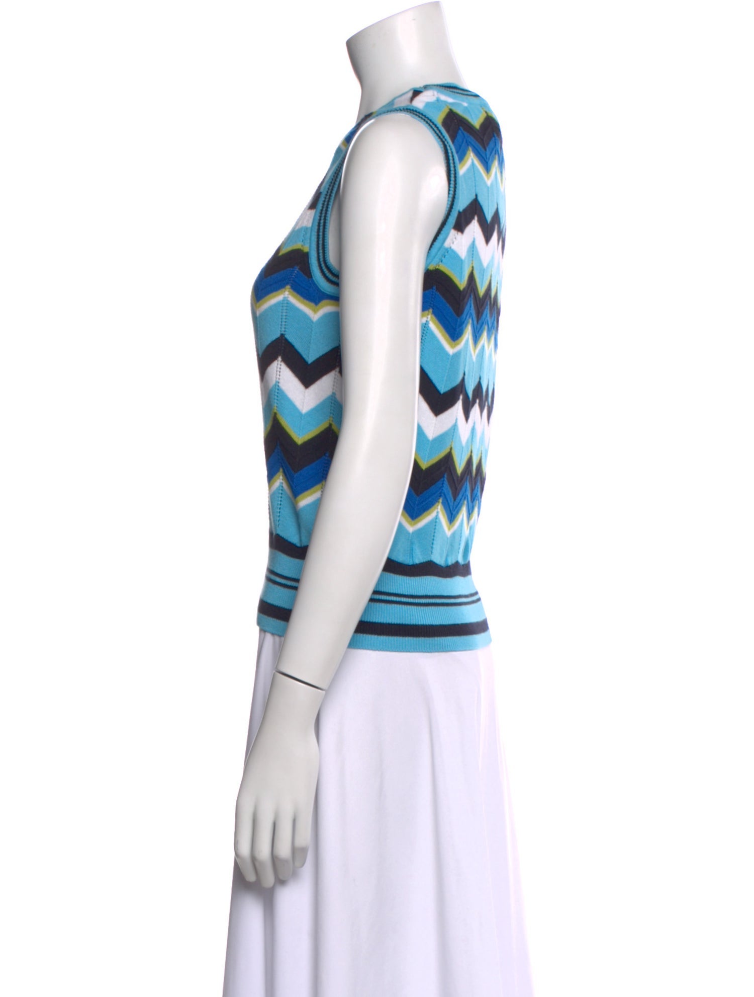 Minnie Rose Printed Scoop Neck Sweater