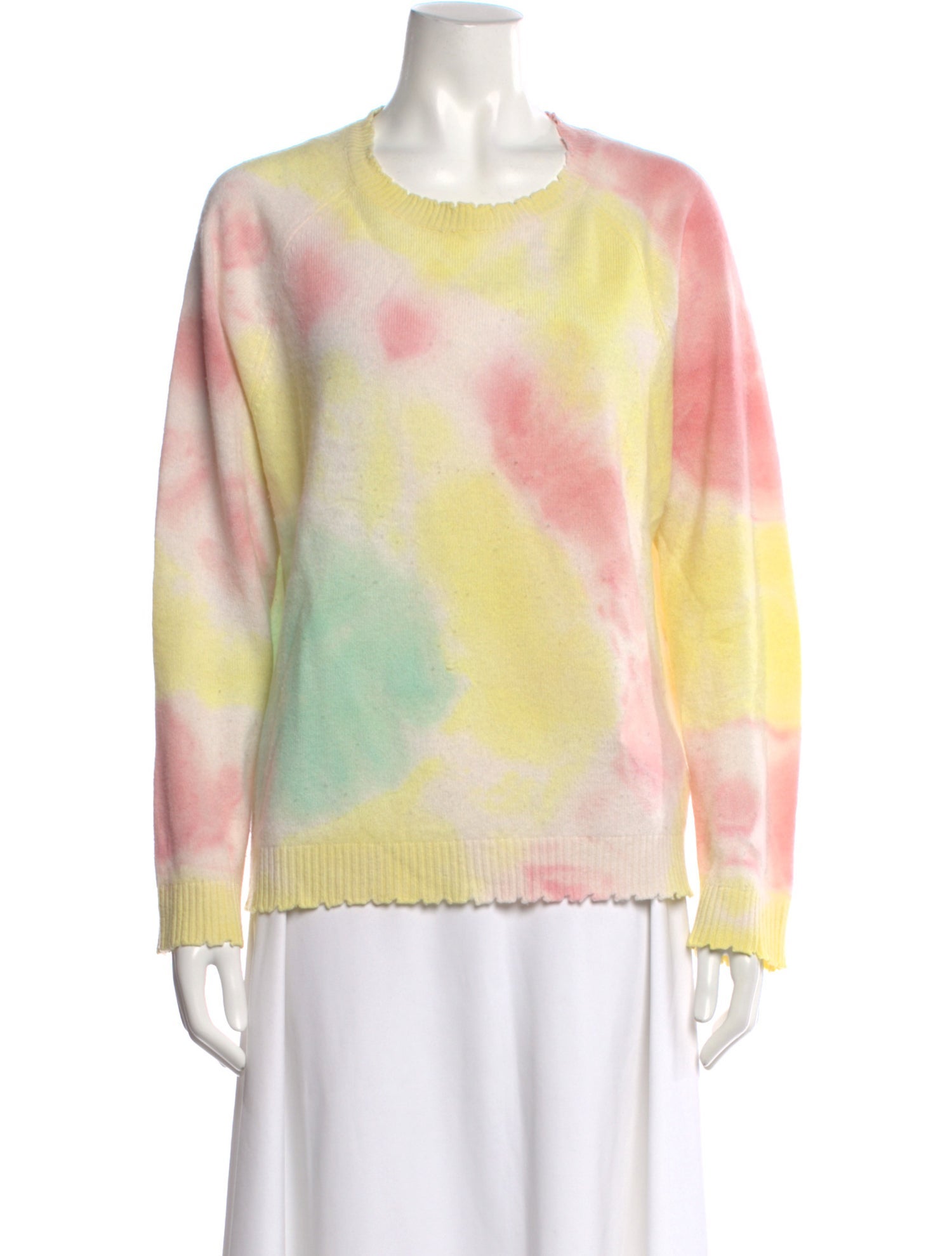 Minnie Rose Cashmere Tie-Dye Print Sweater