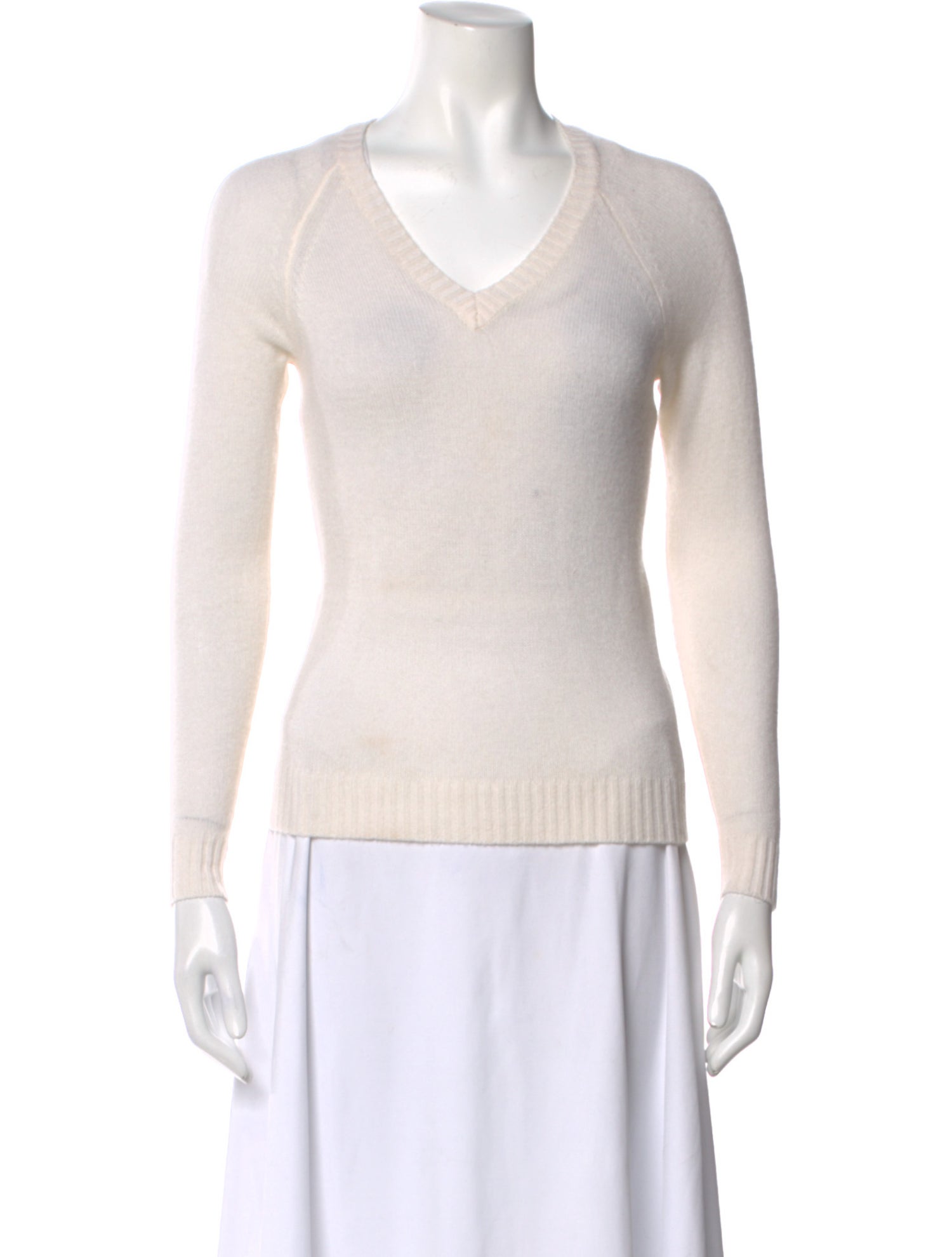 Minnie Rose Cashmere V-Neck Sweater