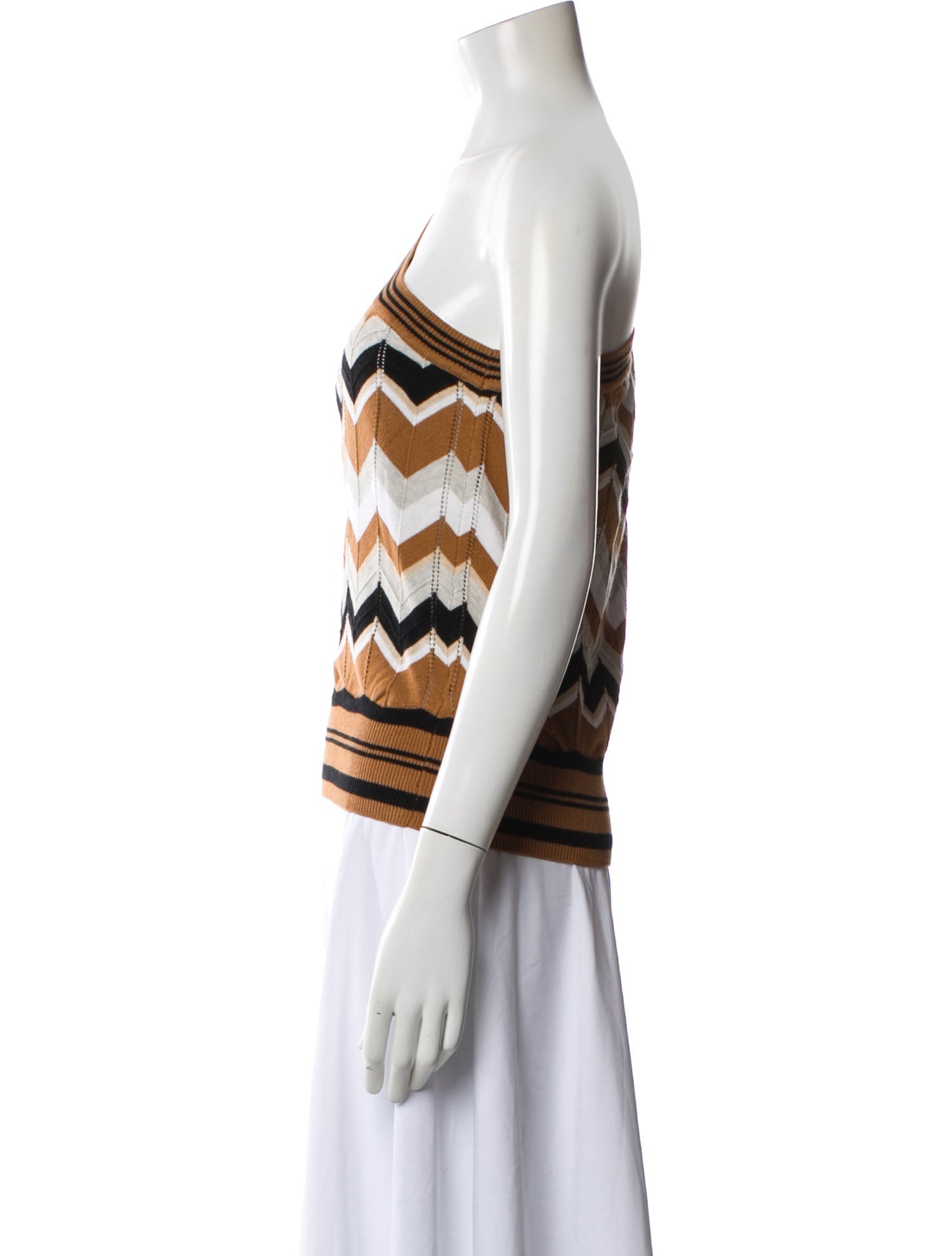 Minnie Rose Striped One-Shoulder Sweater w/ Tags