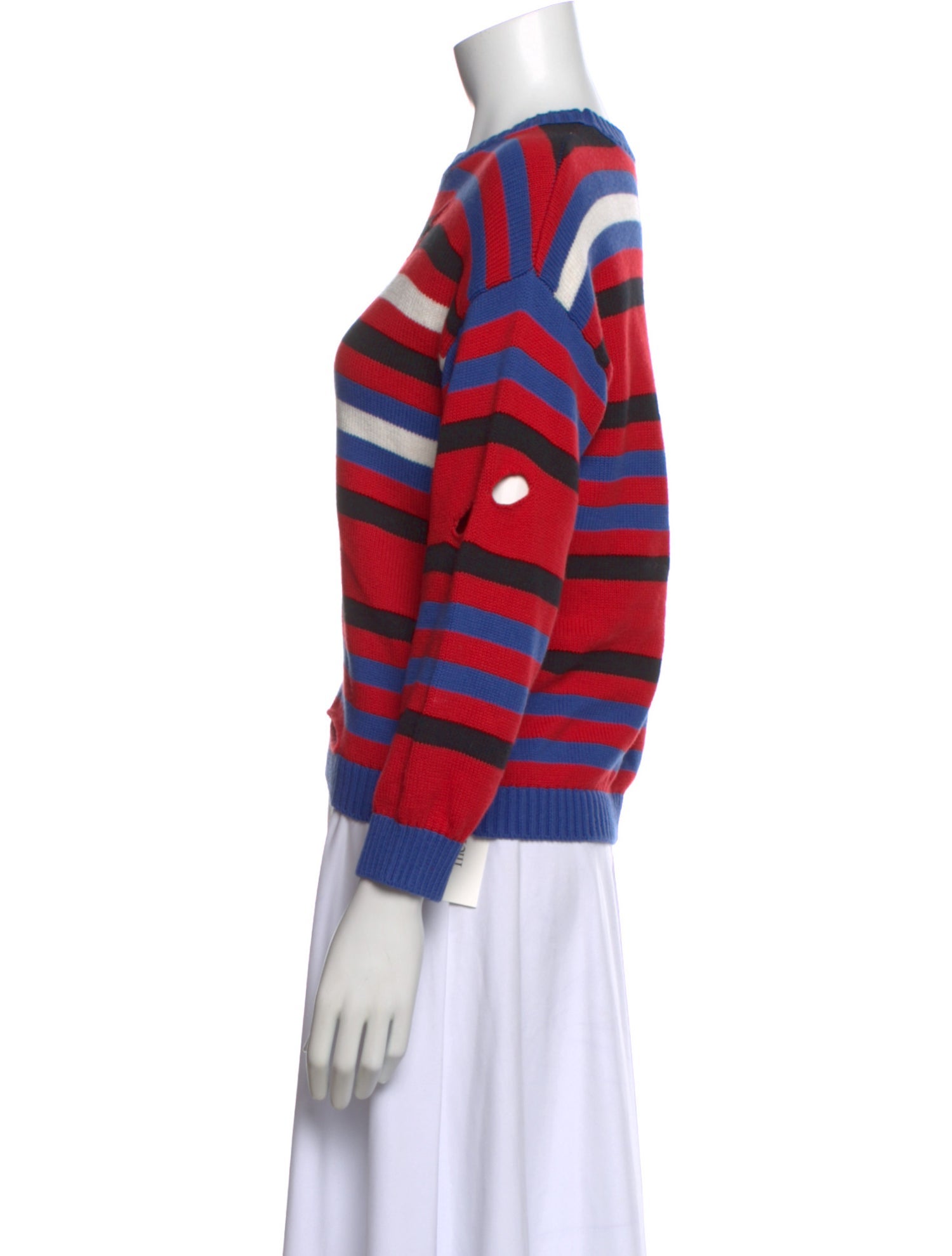 Minnie Rose Striped Crew Neck Sweater
