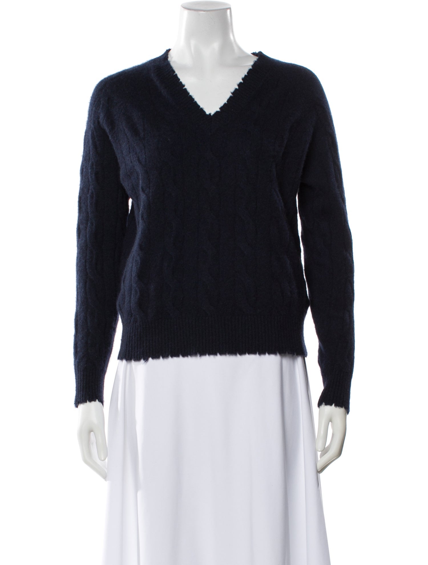 Minnie Rose Cashmere V-Neck Sweater