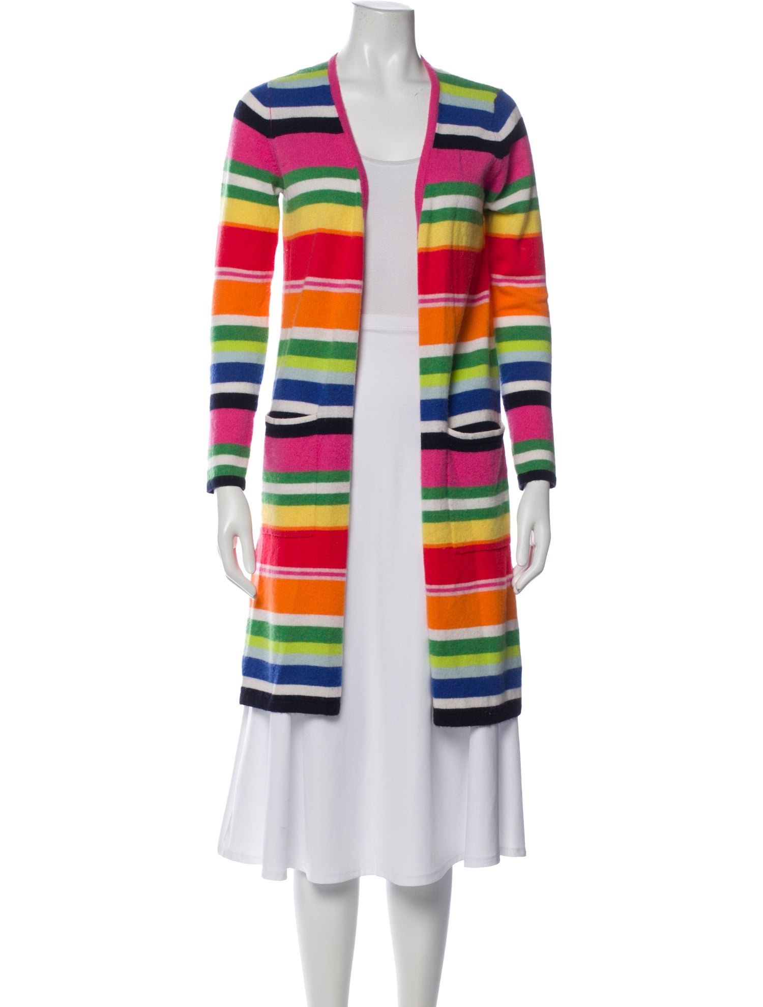 Minnie Rose Cashmere Striped Sweater