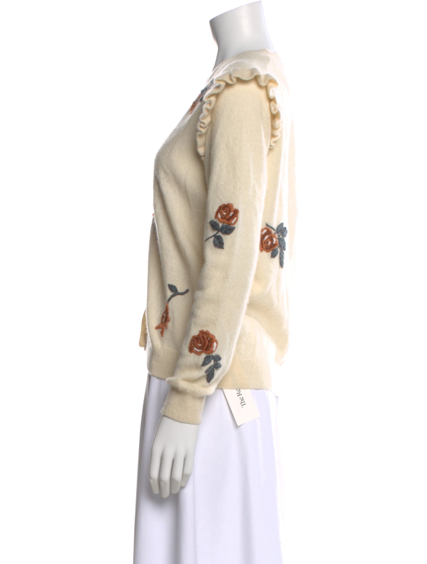 Minnie Rose Cashmere Printed Sweater