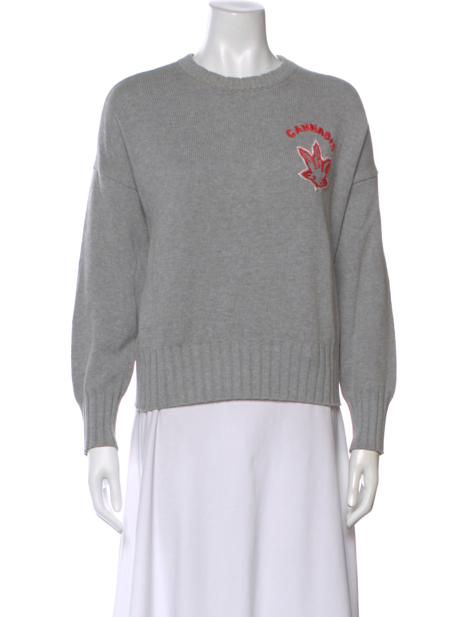 Minnie Rose Graphic Print Crew Neck Sweater