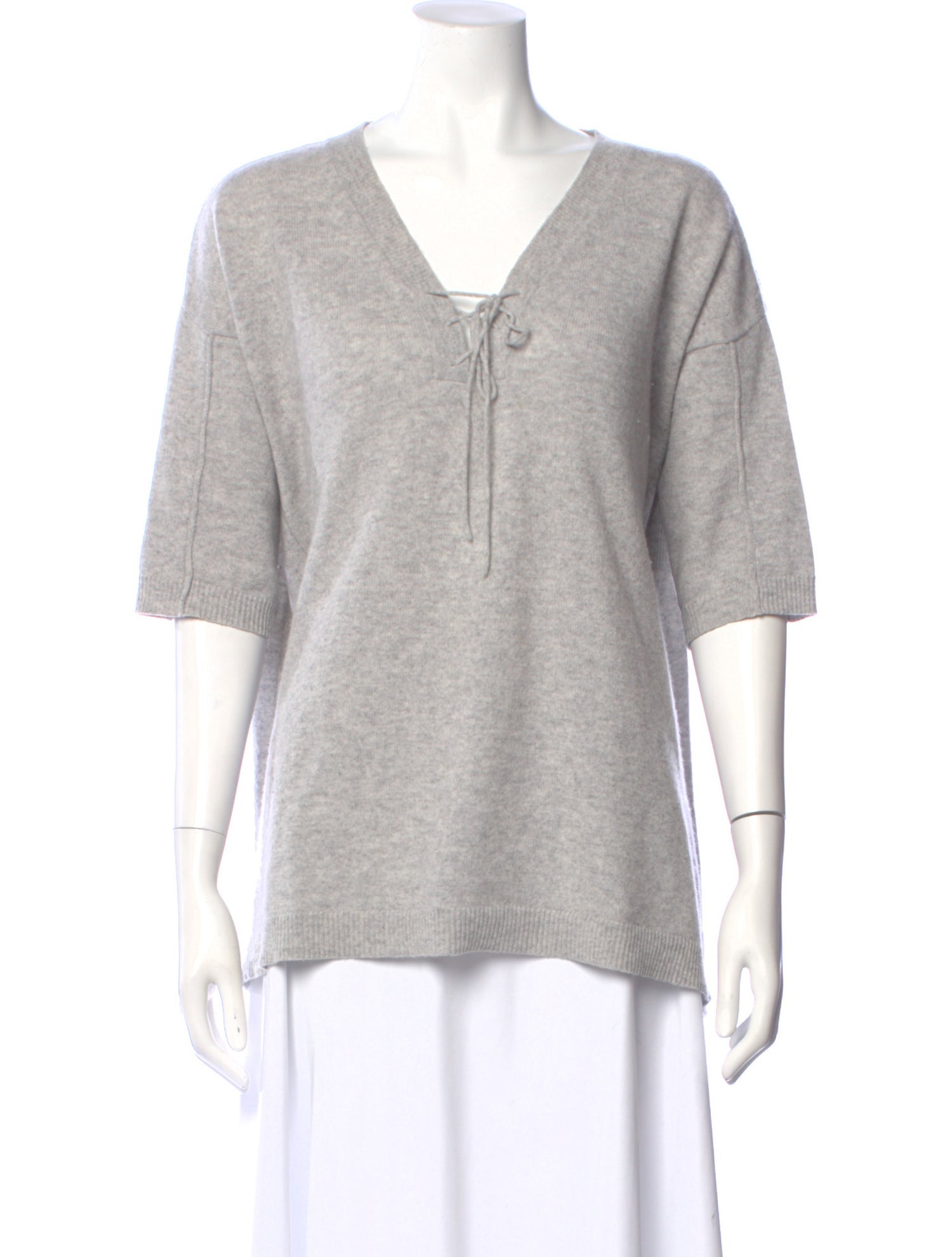 Minnie Rose Cashmere V-Neck Sweater