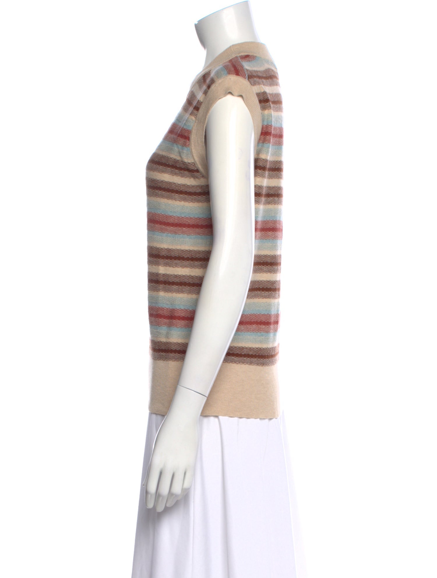 Minnie Rose Striped Crew Neck Sweater