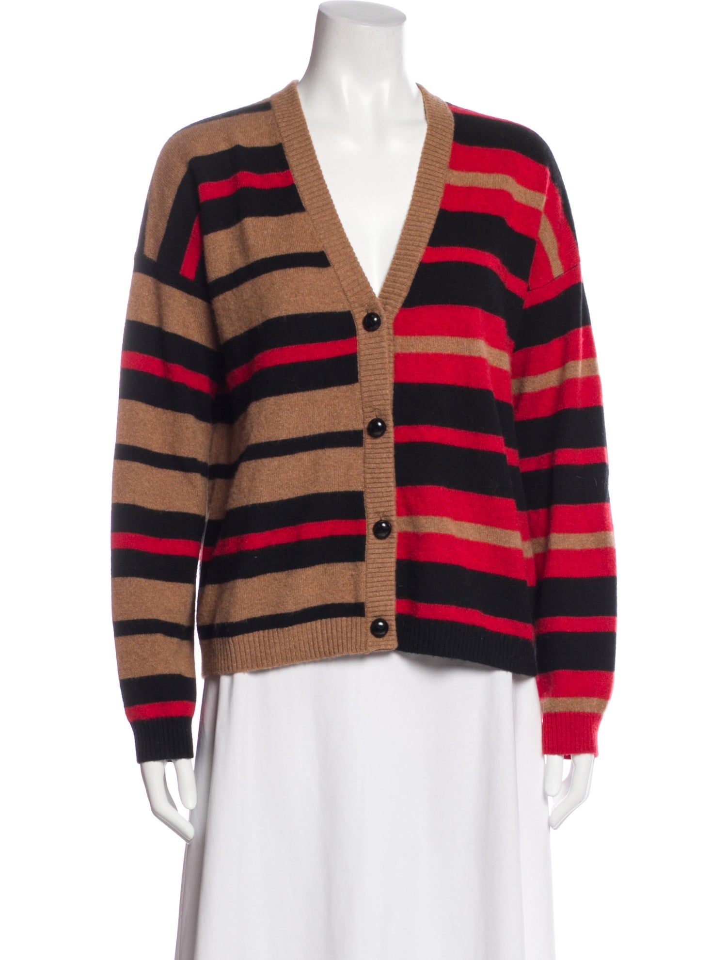 Minnie Rose Cashmere Striped Sweater