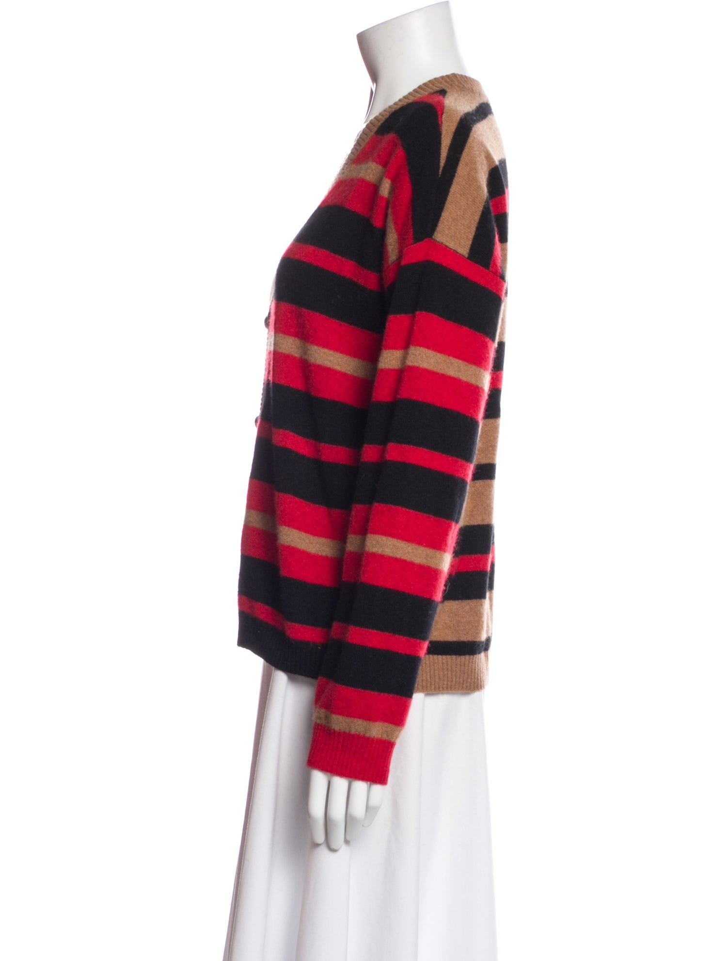 Minnie Rose Cashmere Striped Sweater