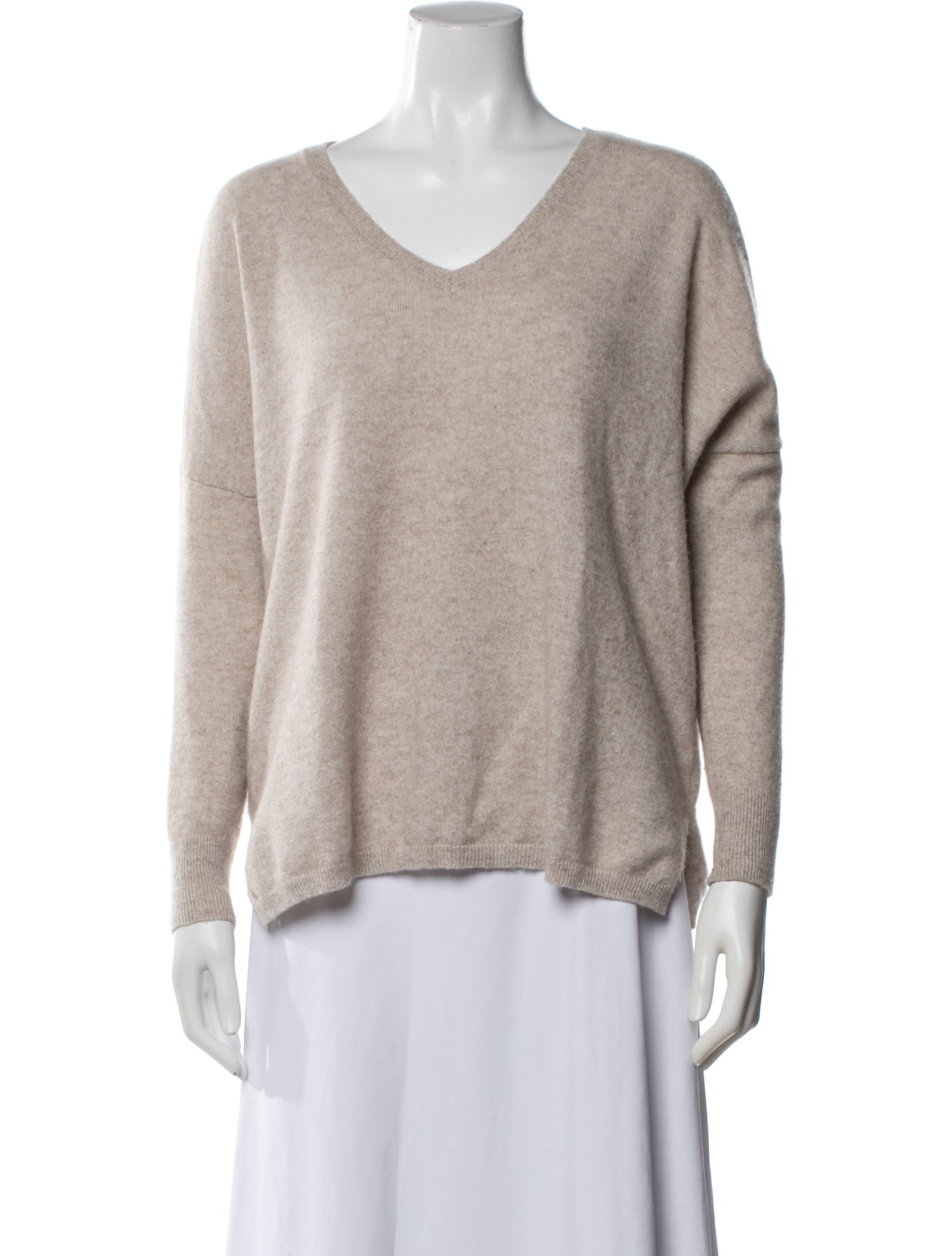Minnie Rose Cashmere V-Neck Sweater