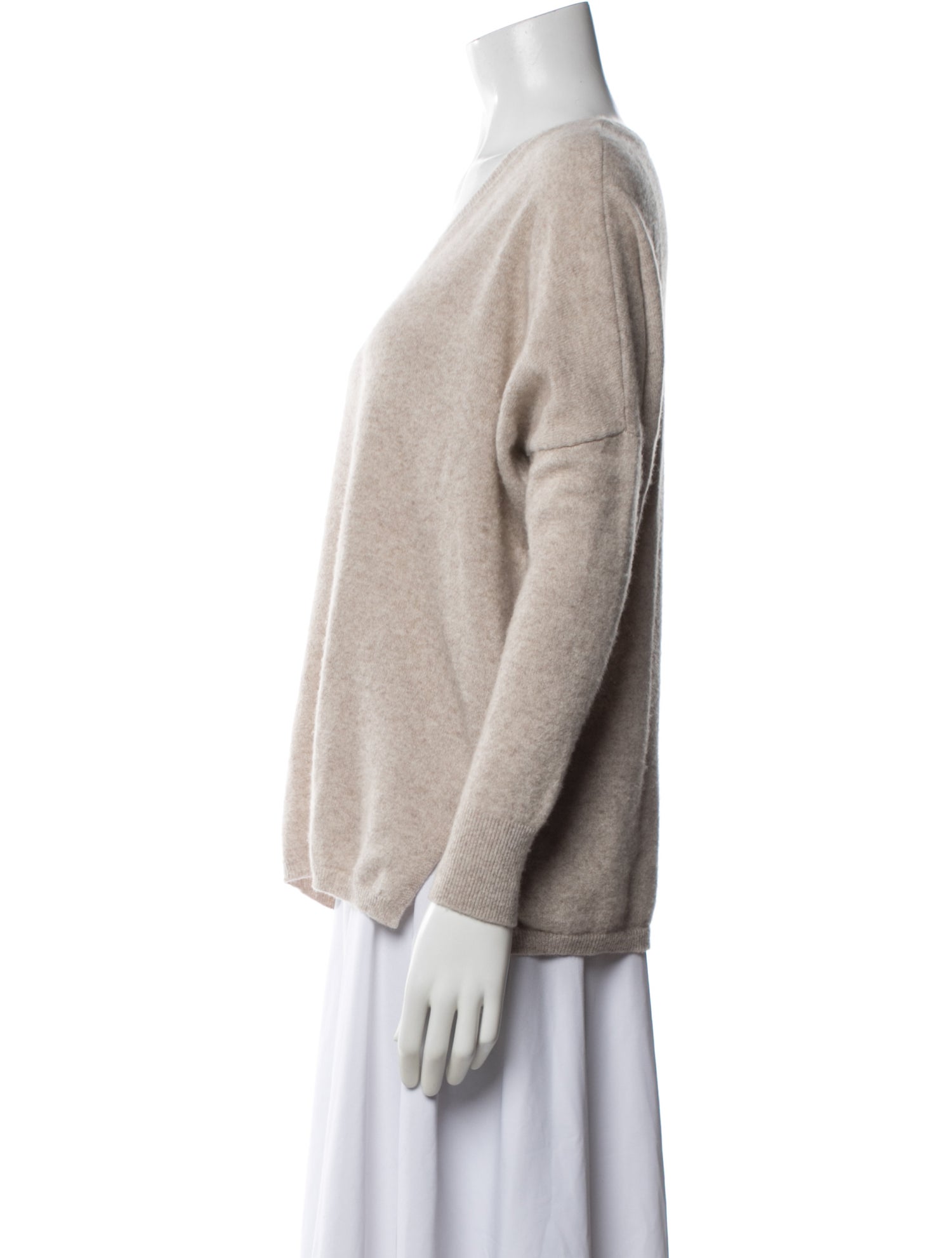 Minnie Rose Cashmere V-Neck Sweater