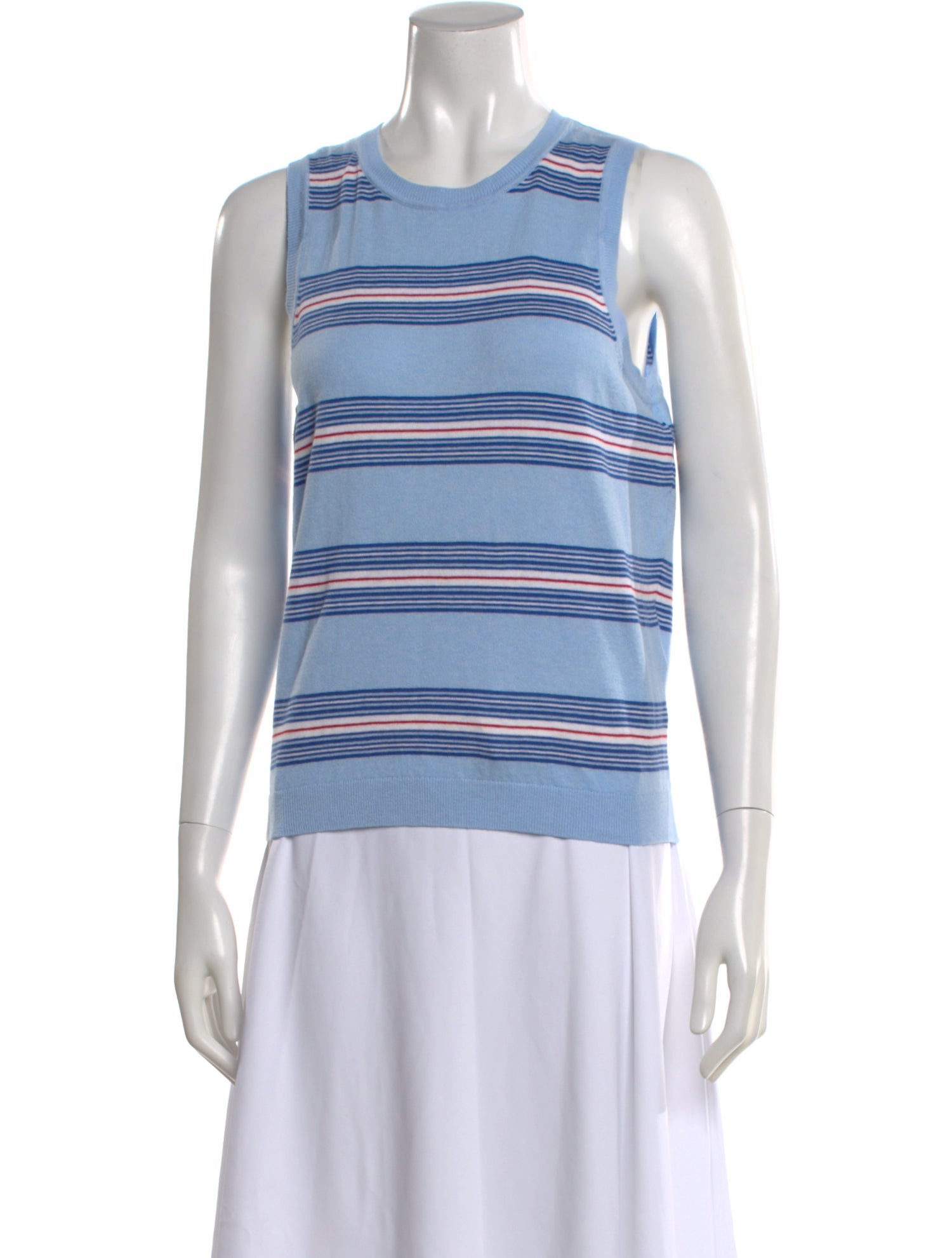 Minnie Rose Striped Crew Neck Sweater