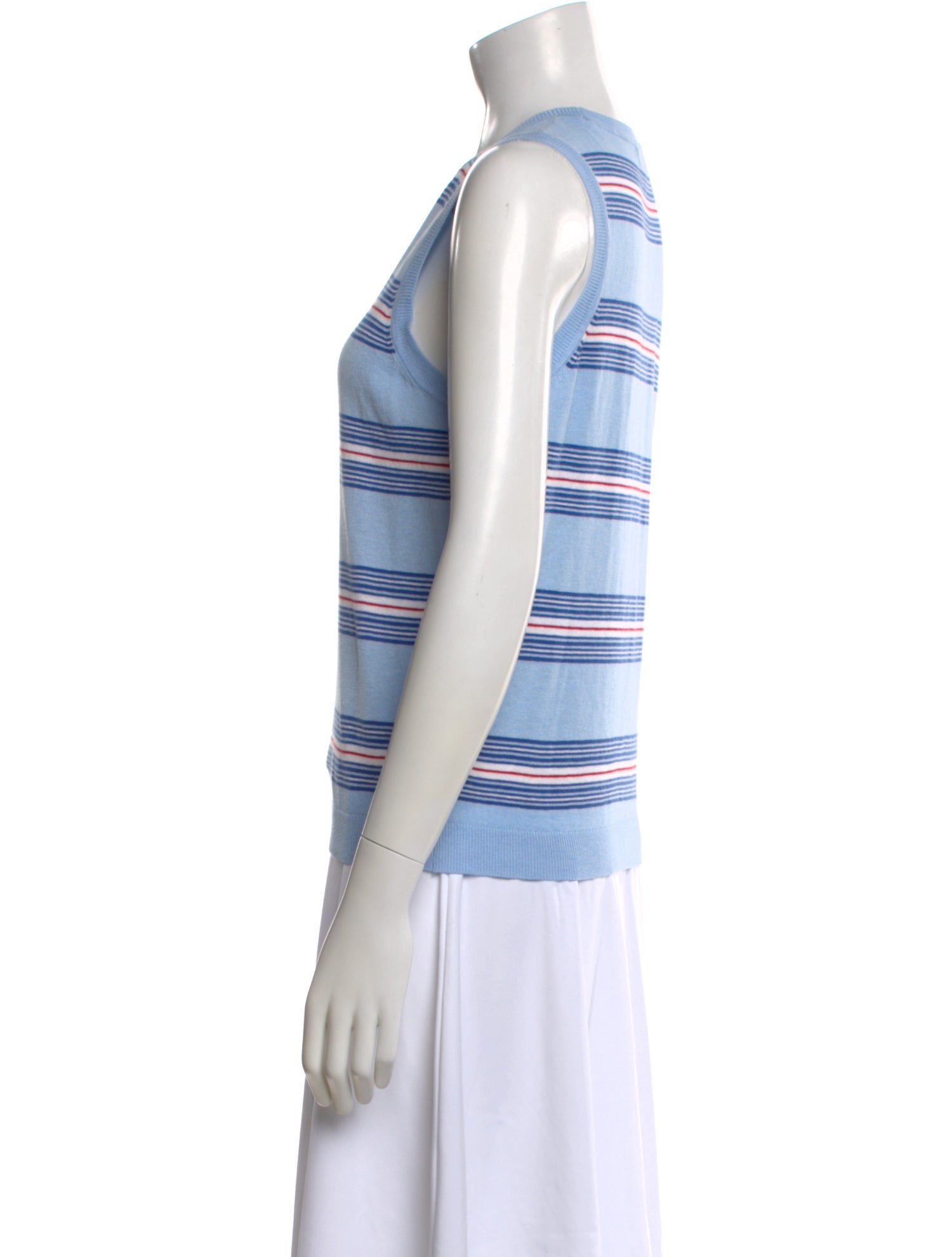 Minnie Rose Striped Crew Neck Sweater