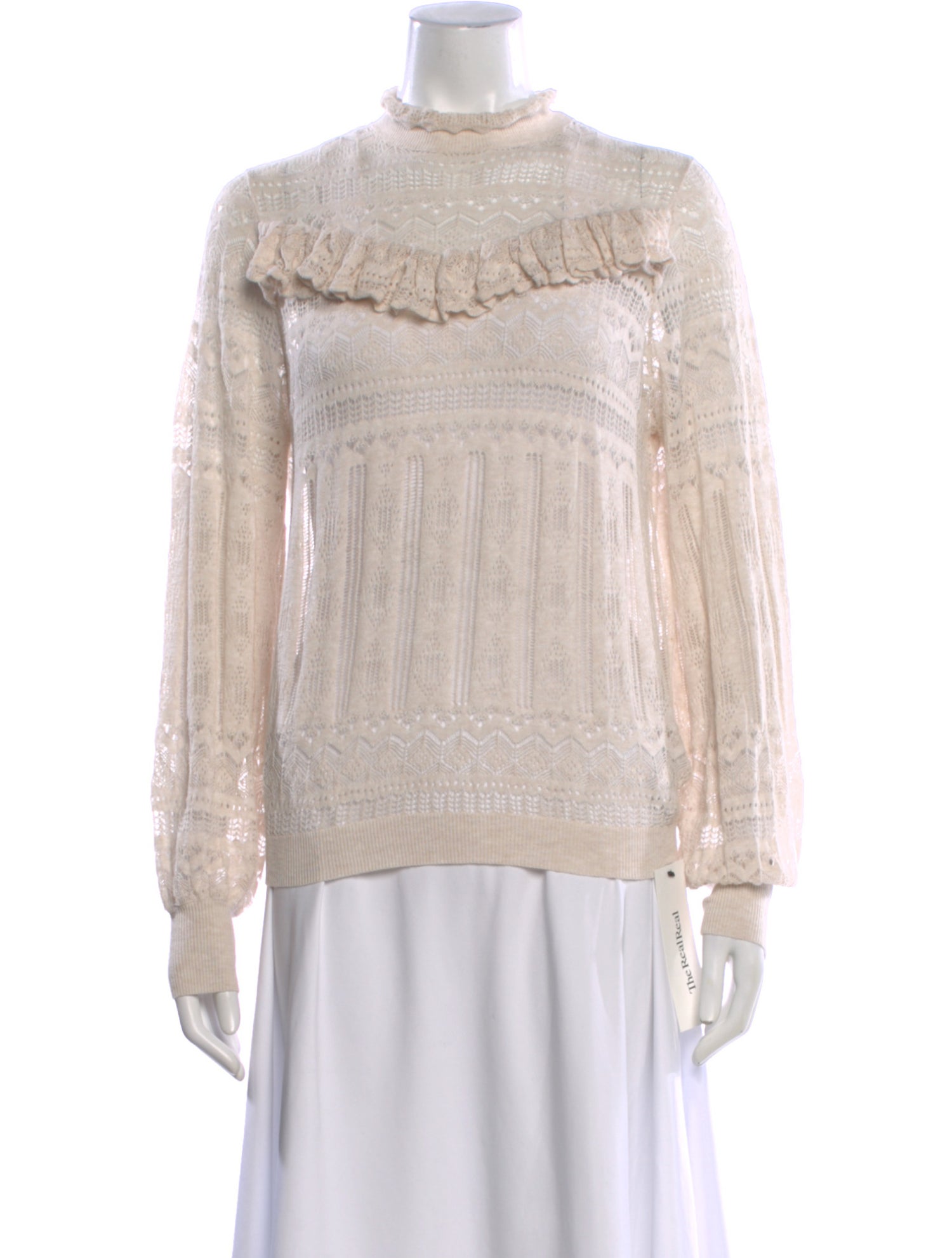 Minnie Rose Patterned Turtleneck Sweater w/ Tags