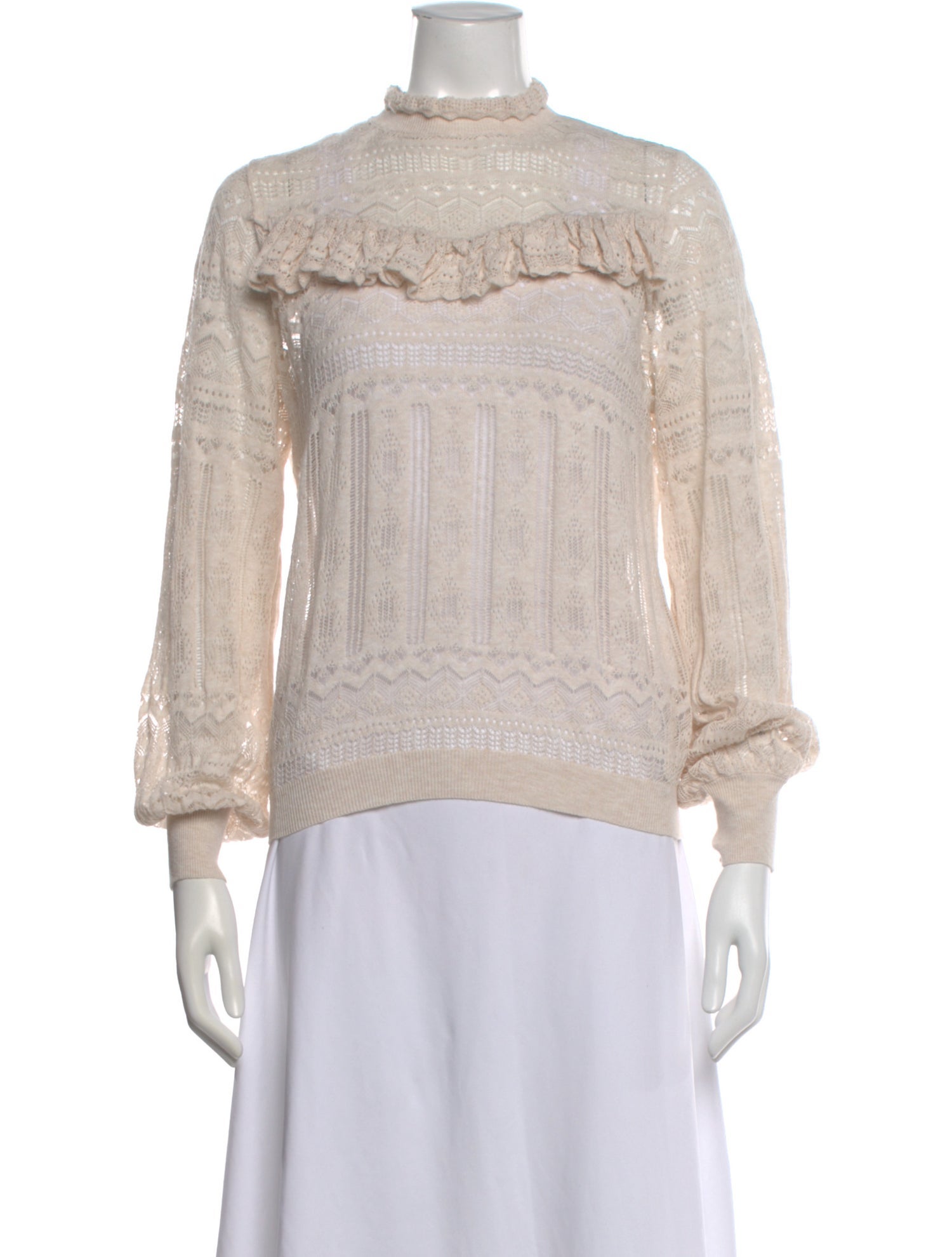 Minnie Rose Patterned Turtleneck Sweater