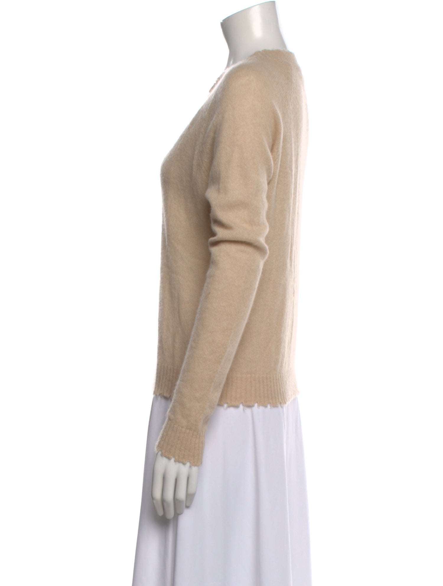 Minnie Rose Cashmere V-Neck Sweater