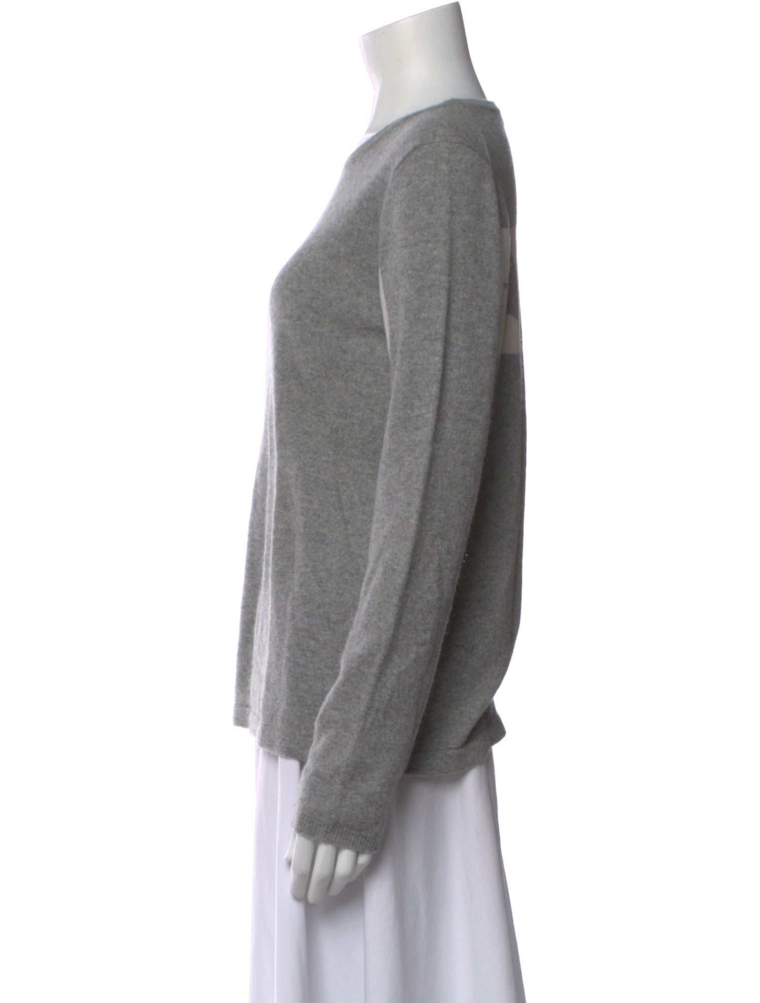 Minnie Rose Cashmere Colorblock Pattern Sweater