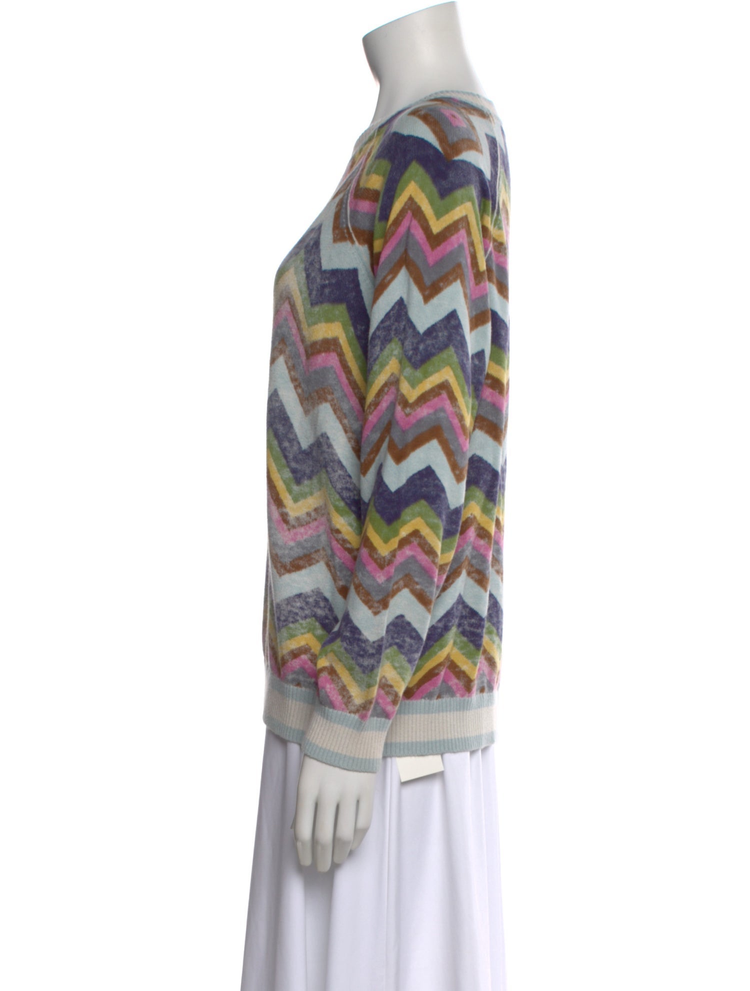 Minnie Rose Patterned Crew Neck Sweater