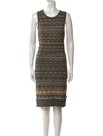 Pre-owned Minnie Rose Striped Mini Dress In Black