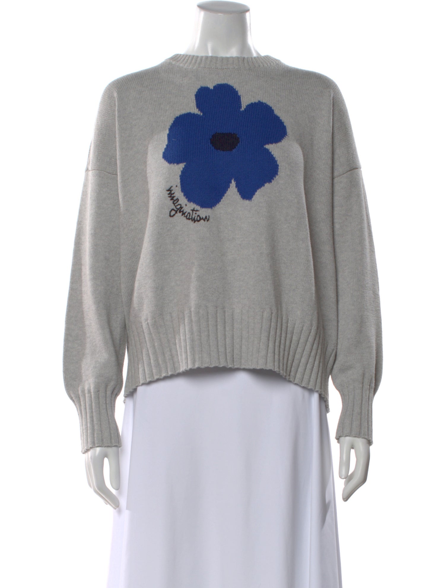 Minnie Rose Graphic Print Crew Neck Sweater