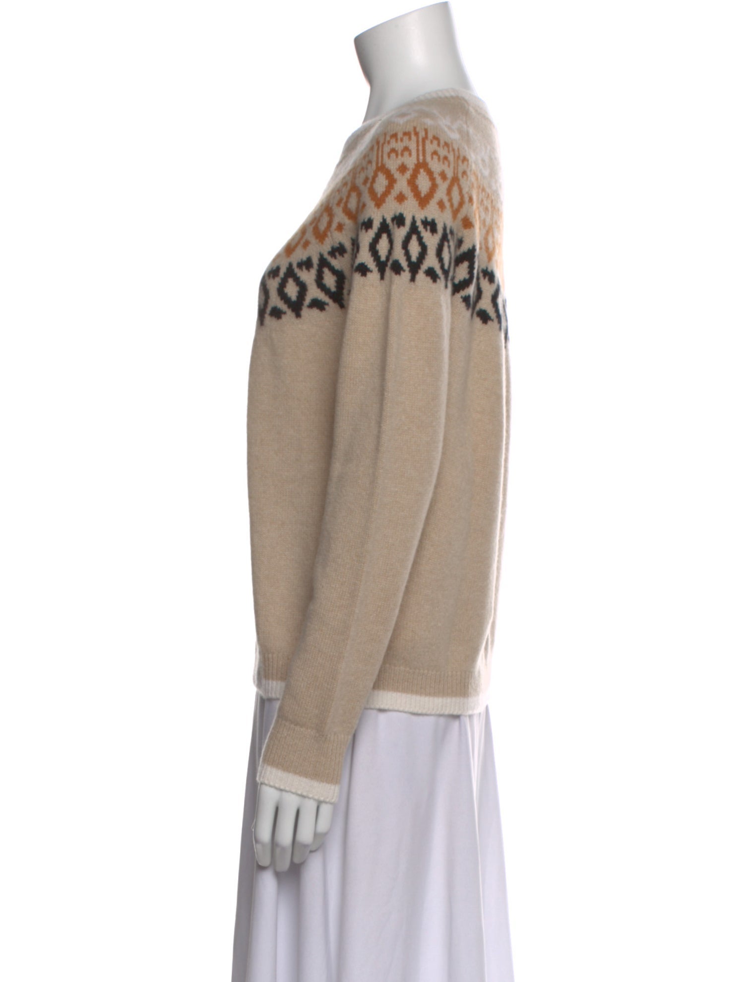 Minnie Rose Cashmere Patterned Sweater w/ Tags