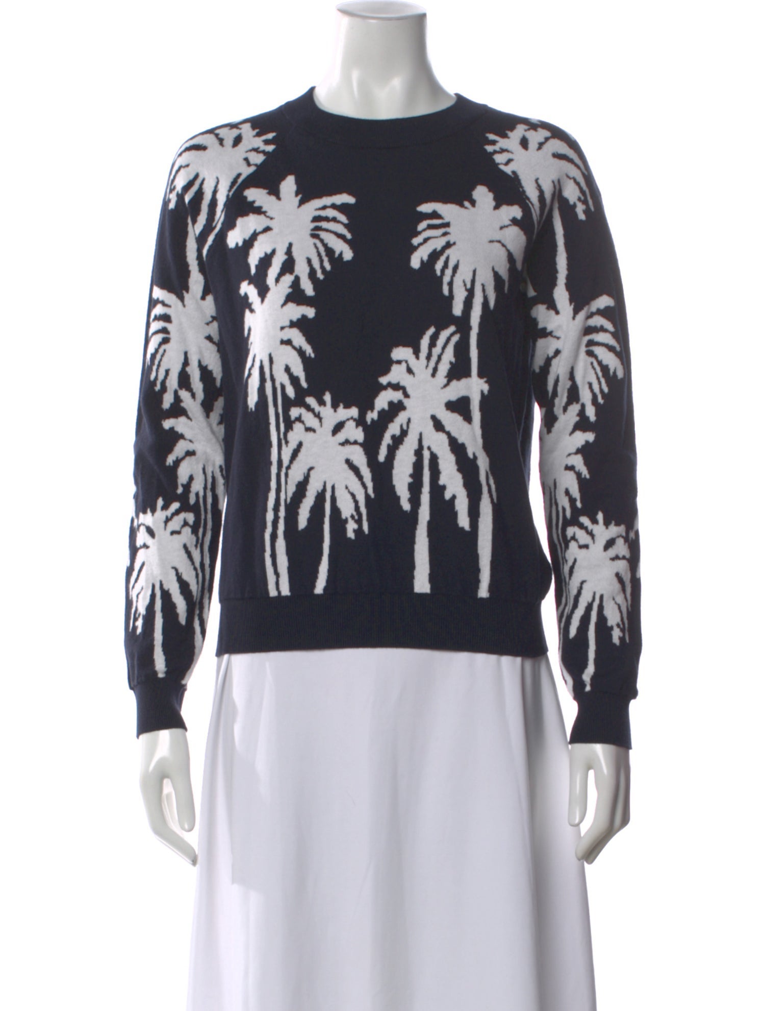 Minnie Rose Graphic Print Crew Neck Sweater w/ Tags