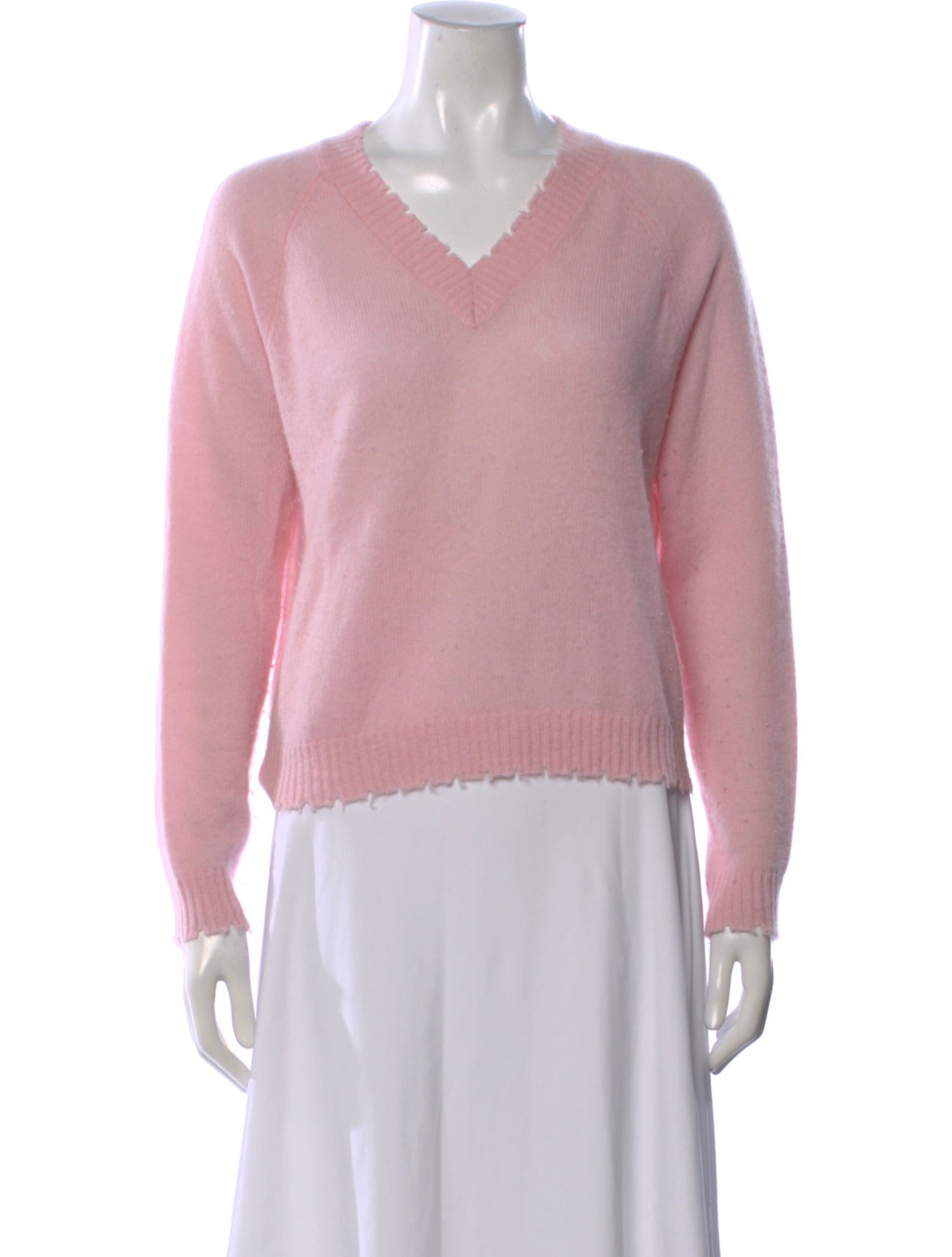 Minnie Rose Cashmere V-Neck Sweater