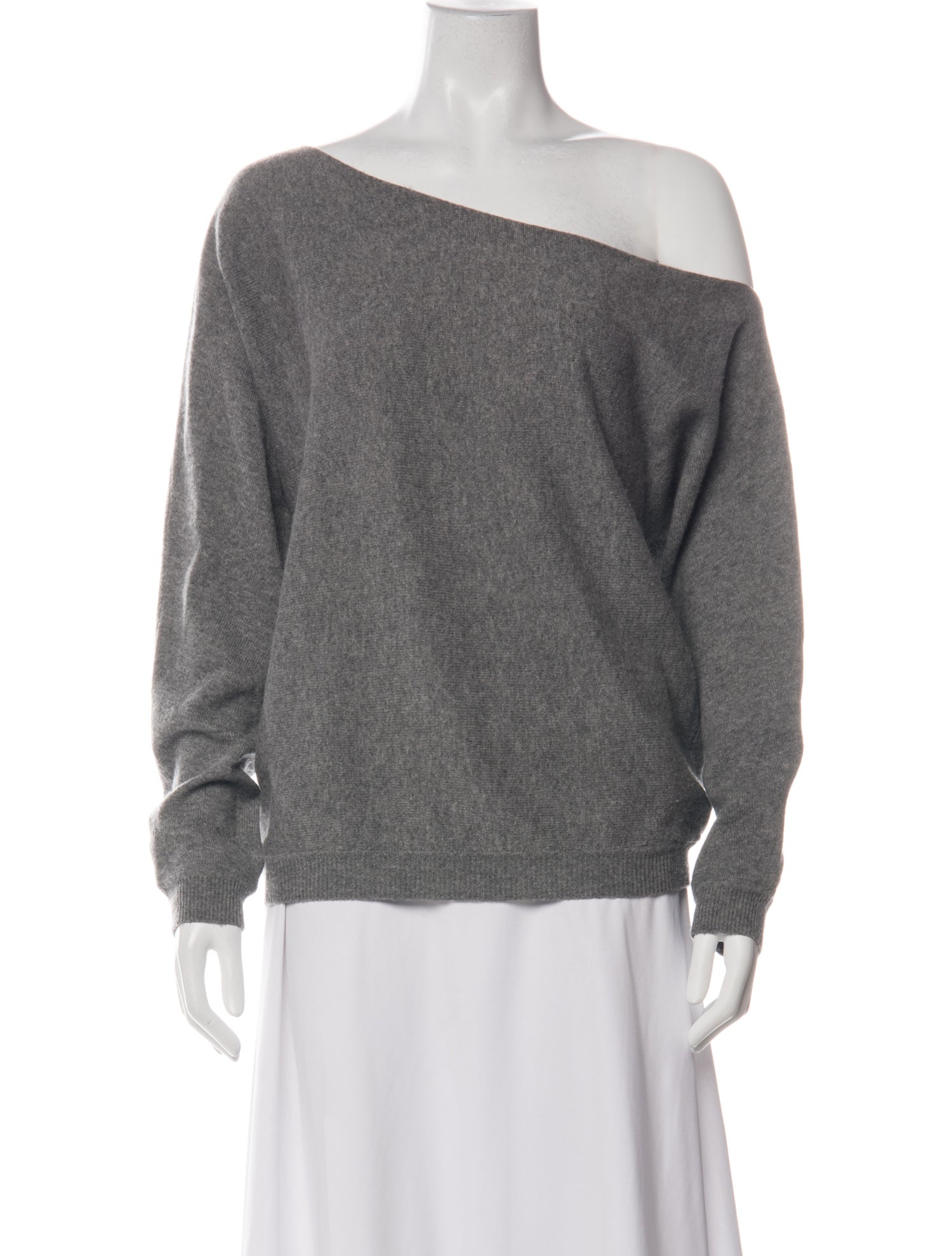 Minnie Rose Cashmere Off-The-Shoulder Sweater