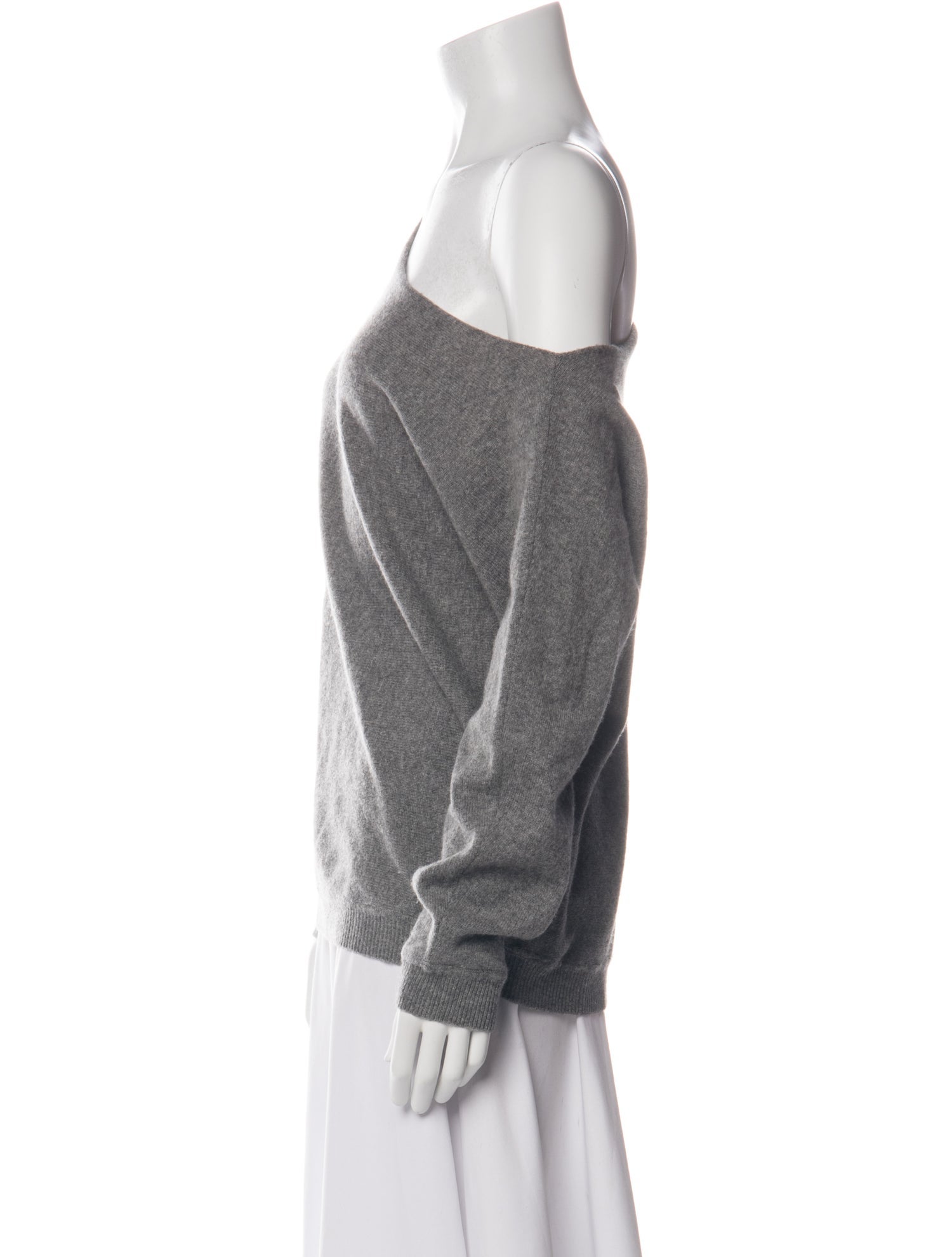 Minnie Rose Cashmere Off-The-Shoulder Sweater