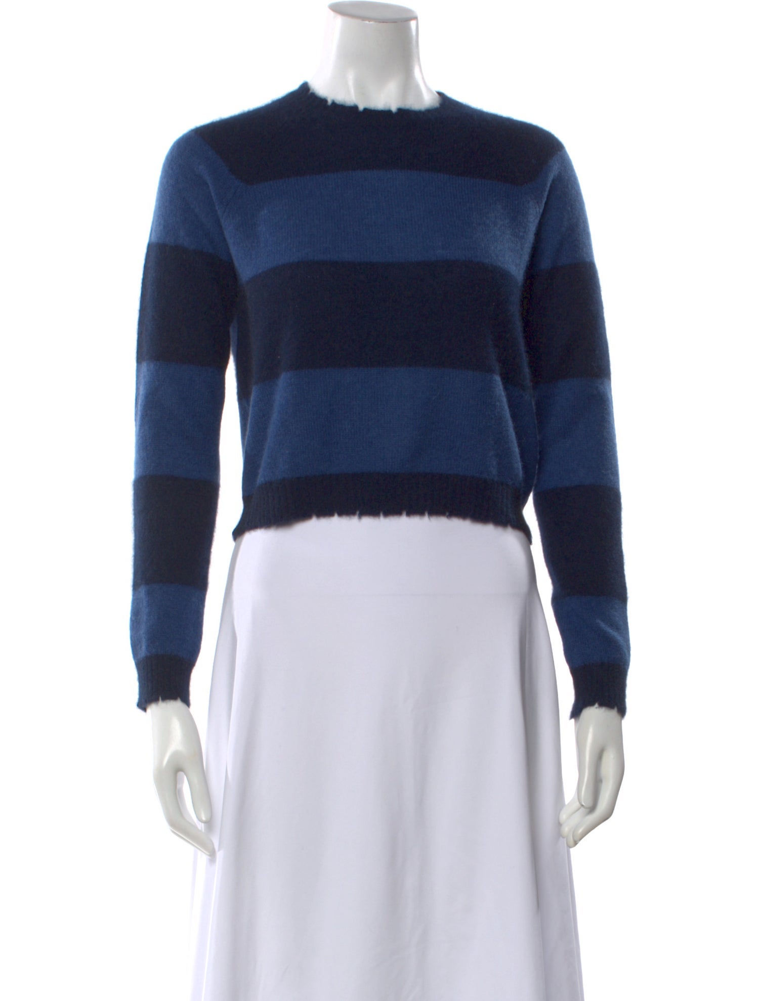 Minnie Rose Cashmere Striped Sweater