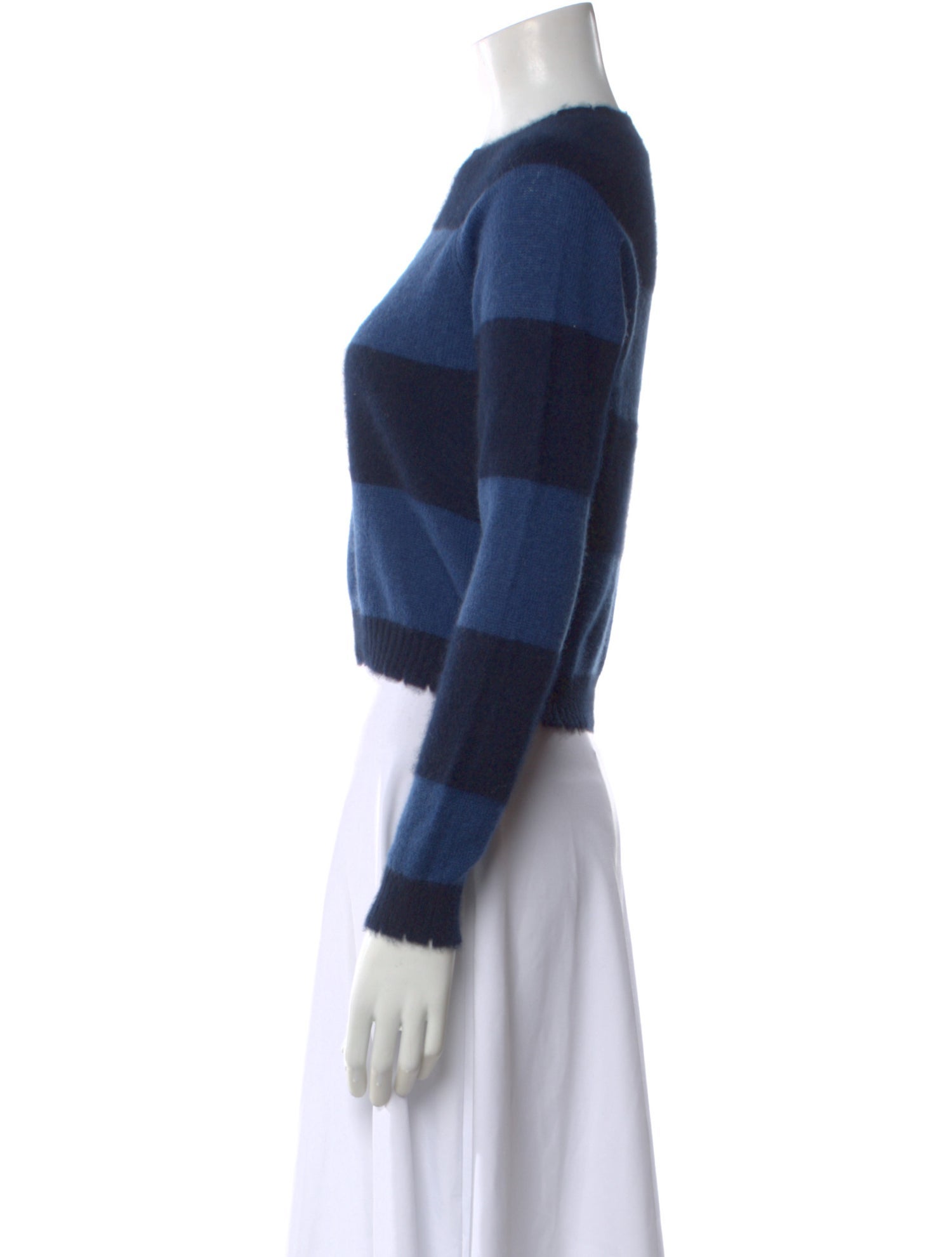 Minnie Rose Cashmere Striped Sweater