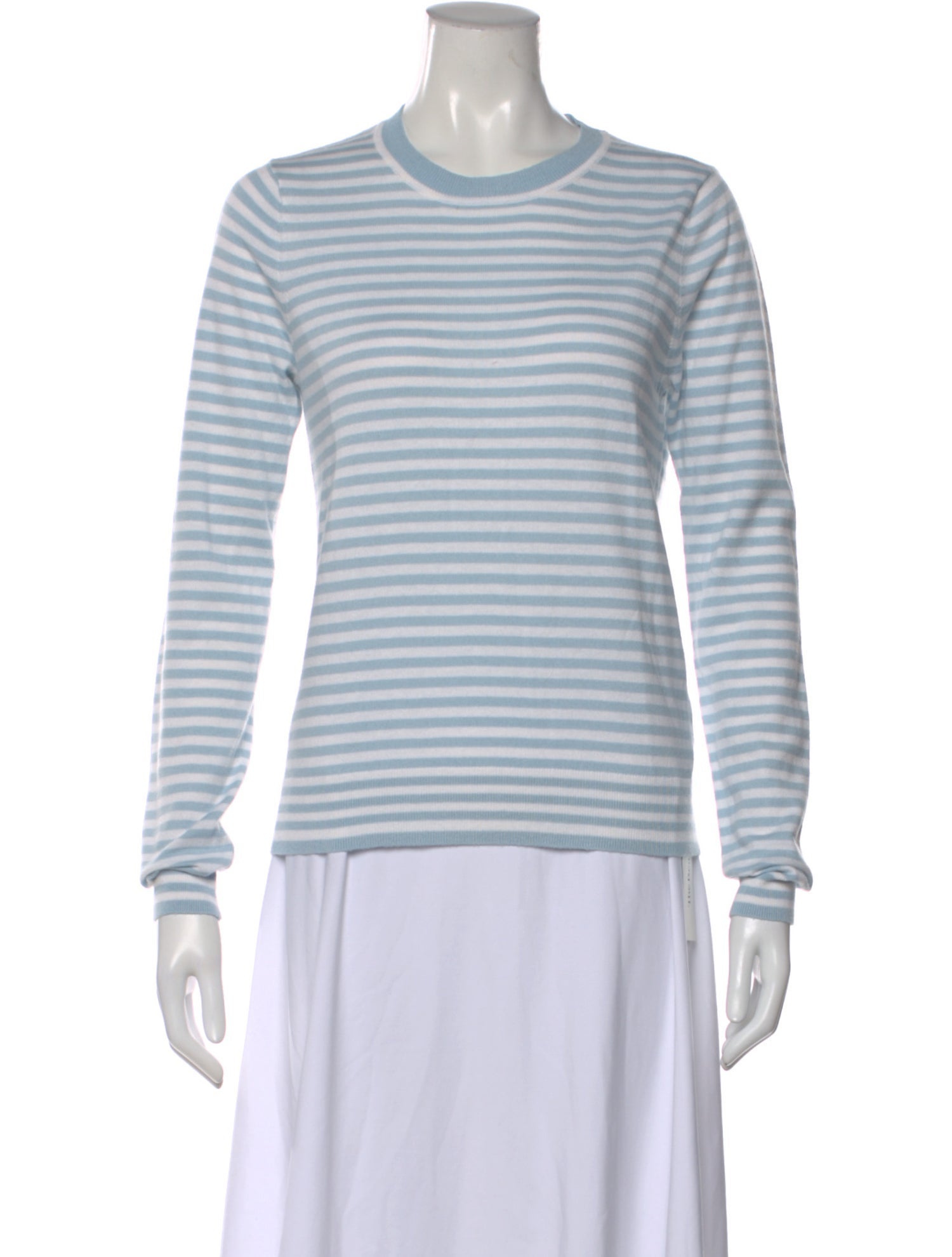 Minnie Rose Striped Crew Neck Sweater