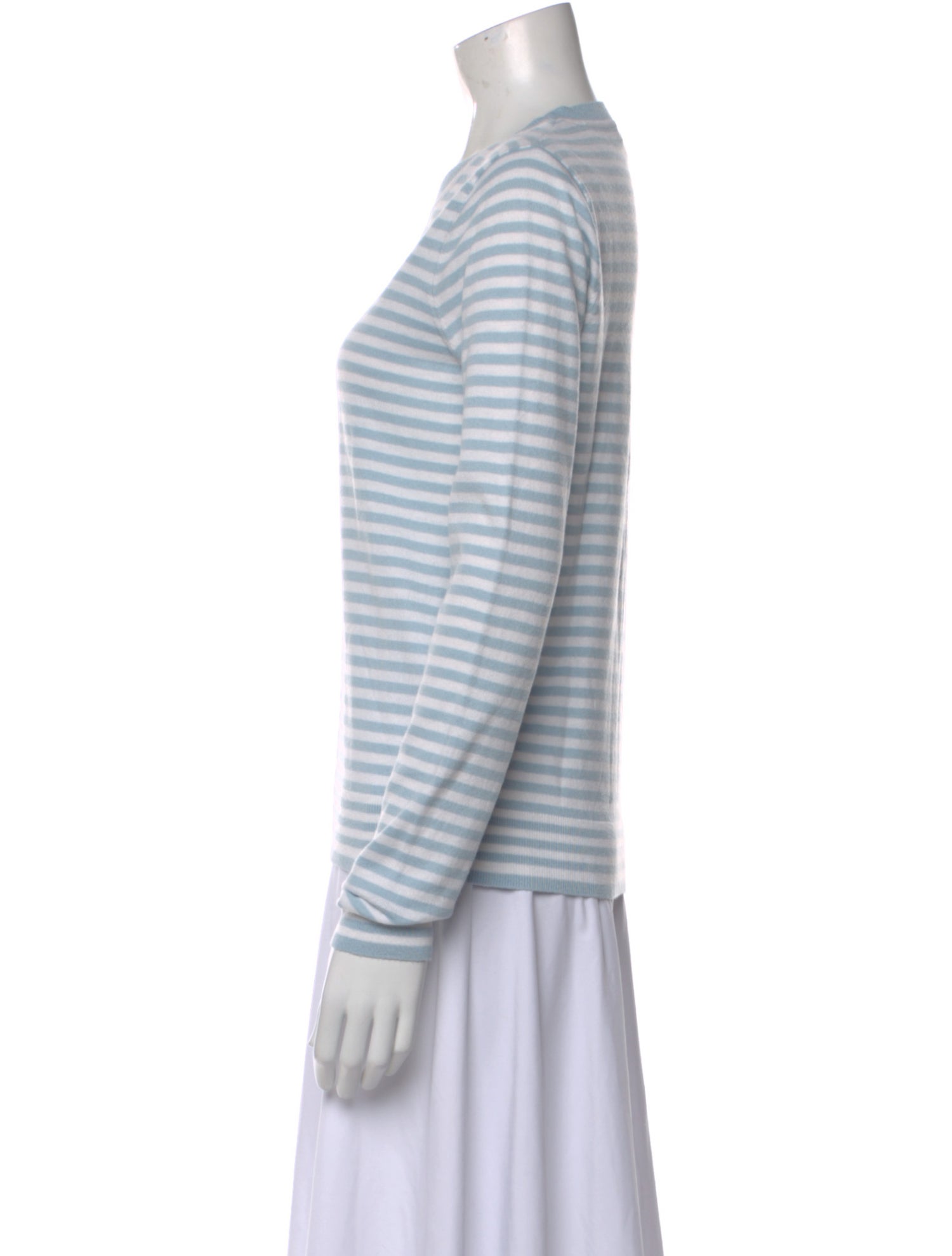 Minnie Rose Striped Crew Neck Sweater