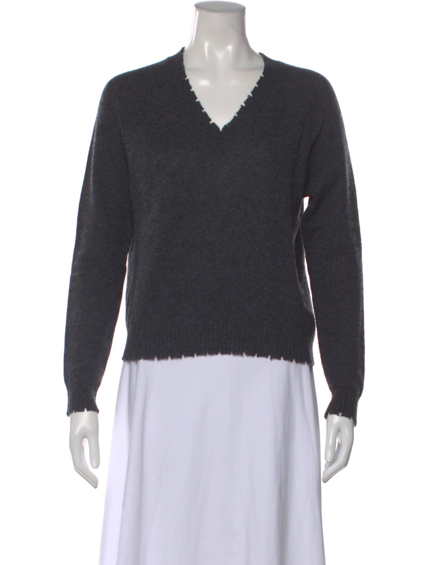 Minnie Rose Cashmere V-Neck Sweater