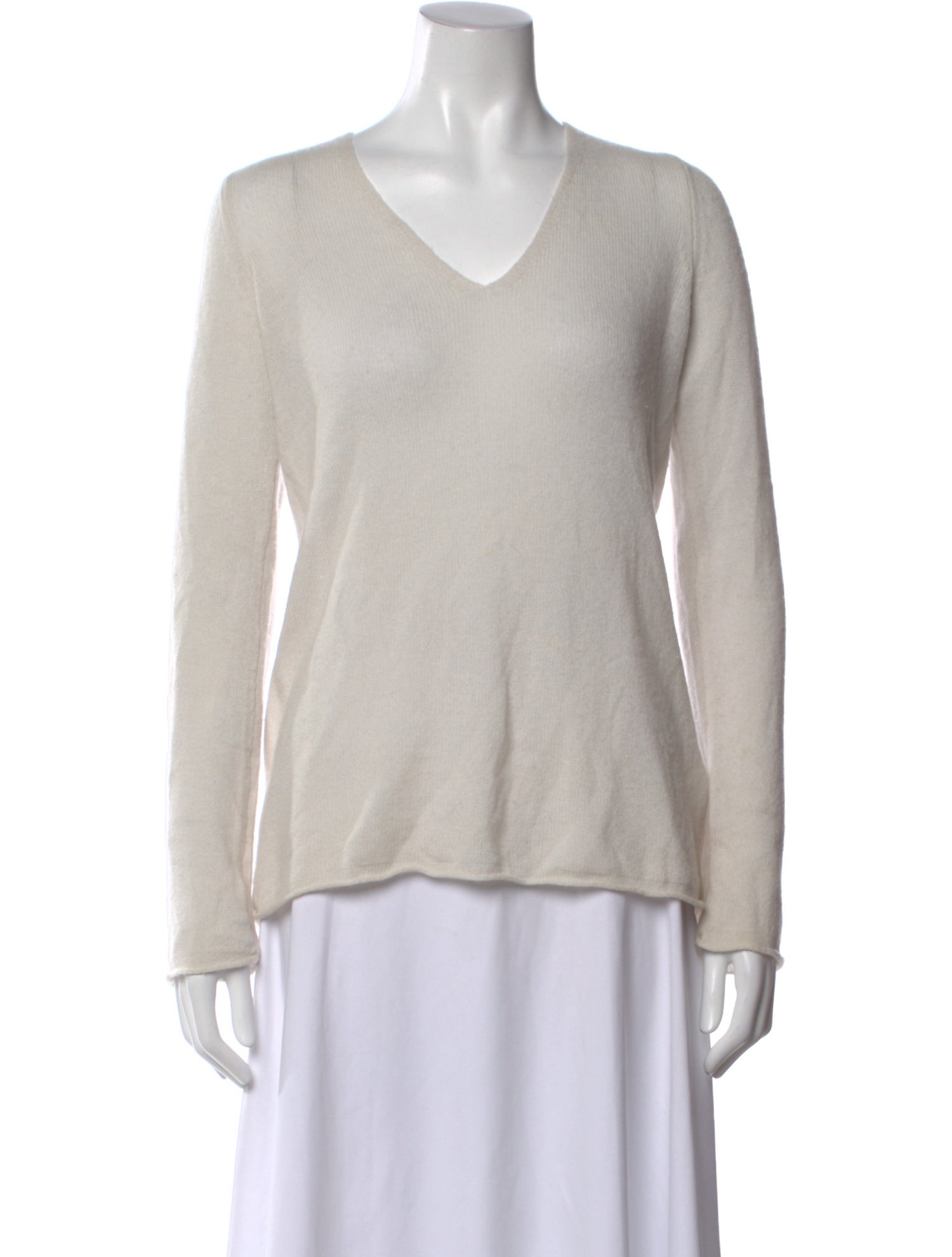 Minnie Rose Cashmere V-Neck Sweater