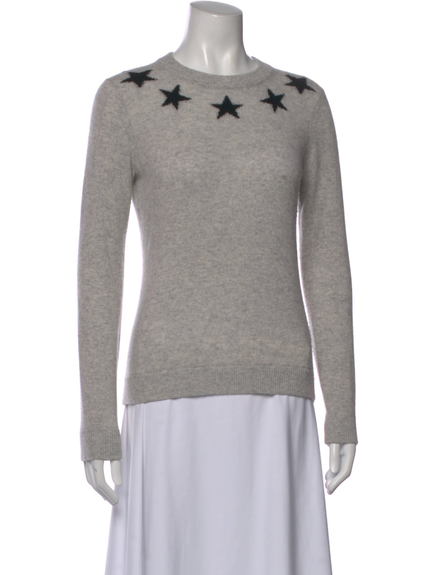Minnie Rose Cashmere Graphic Print Sweater