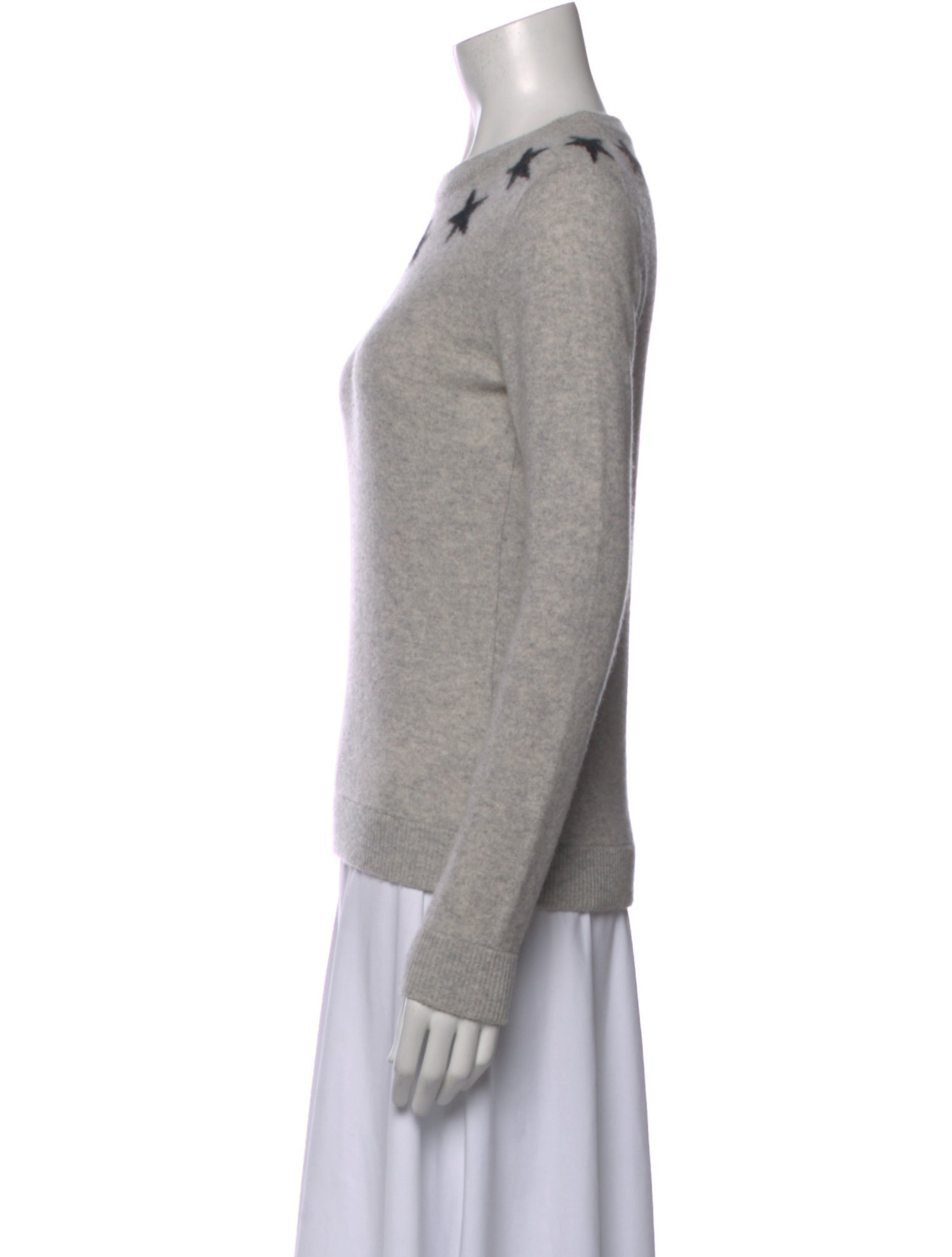 Minnie Rose Cashmere Graphic Print Sweater