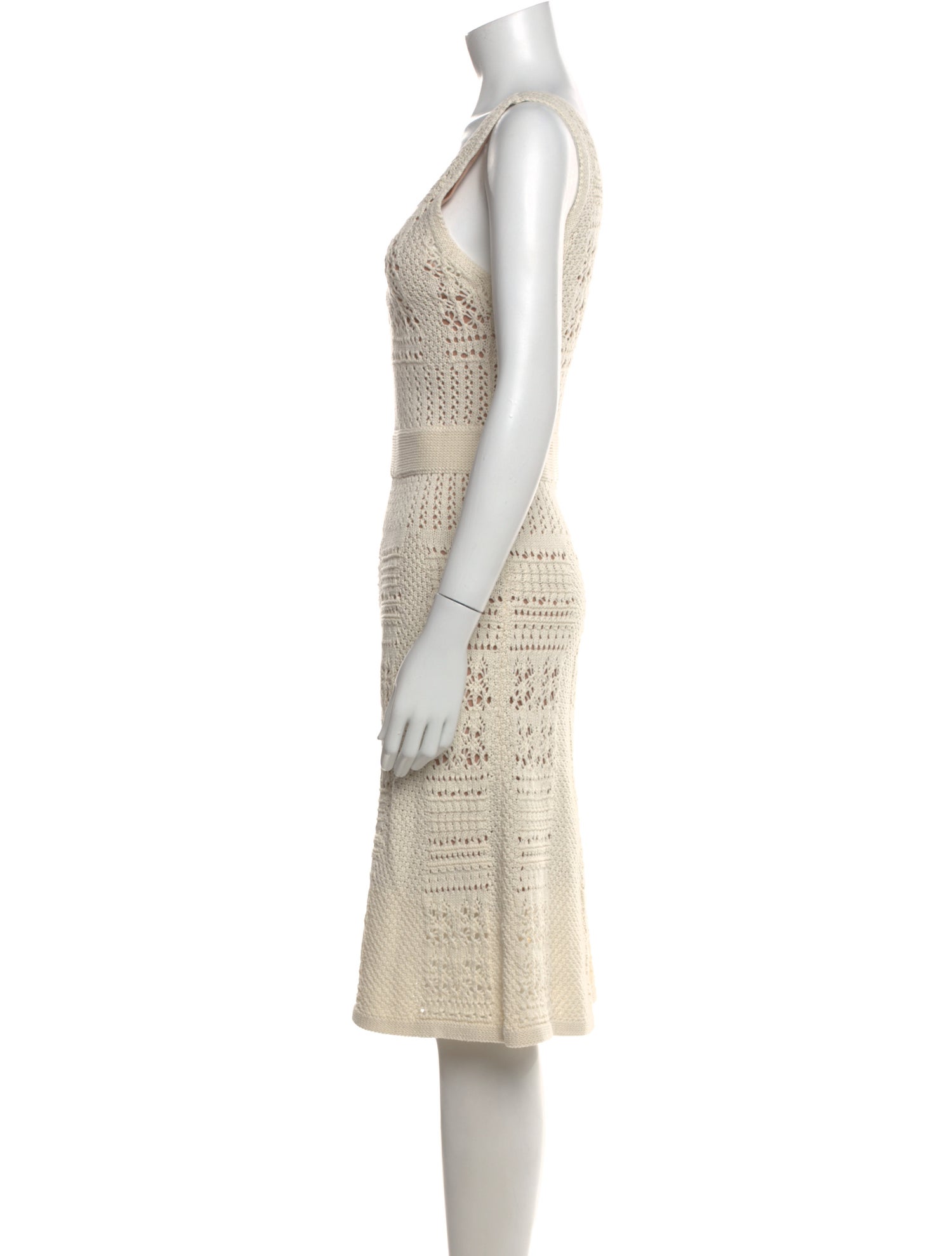 Minnie Rose Lace Pattern Midi Length Dress
