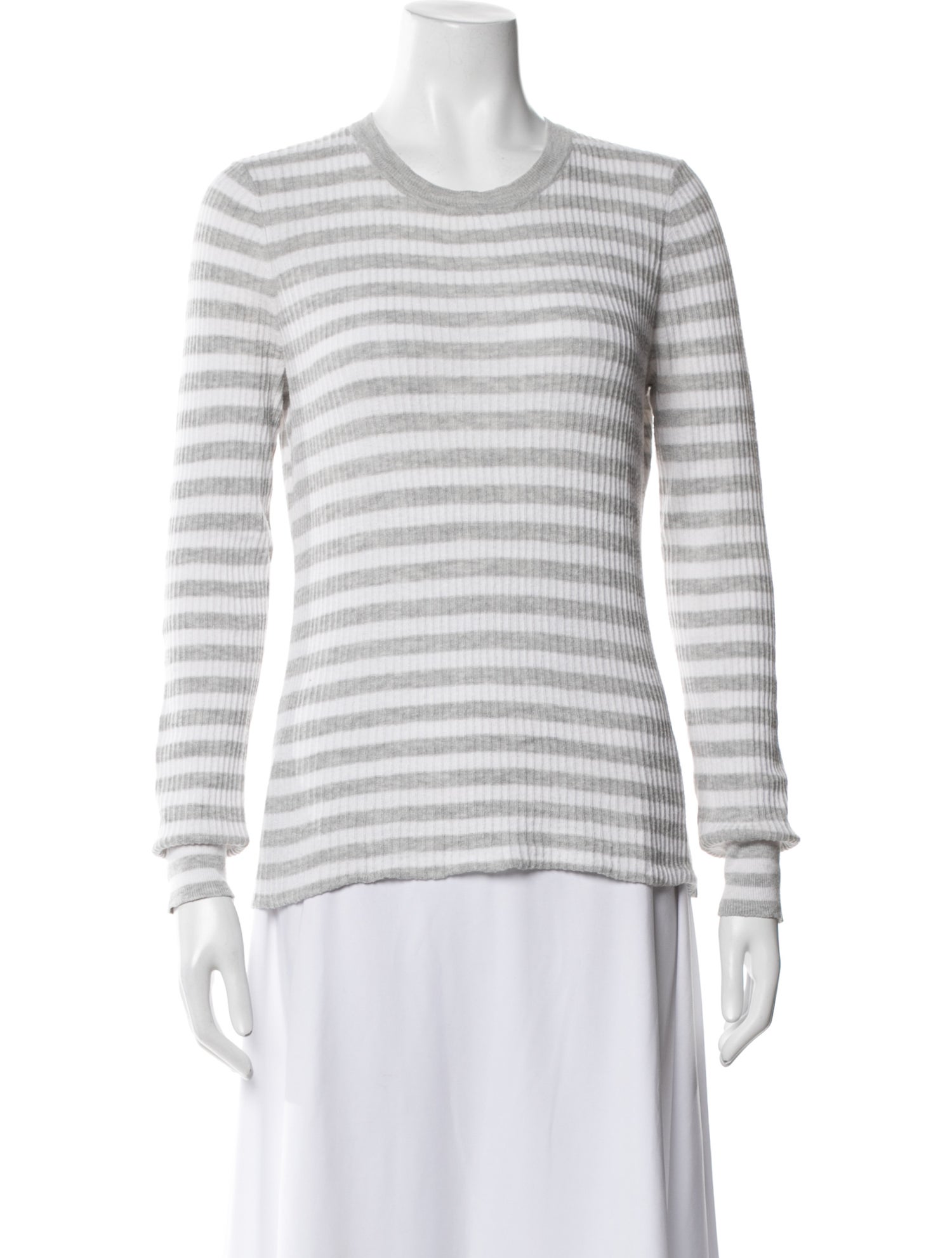 Minnie Rose Striped Crew Neck Sweater