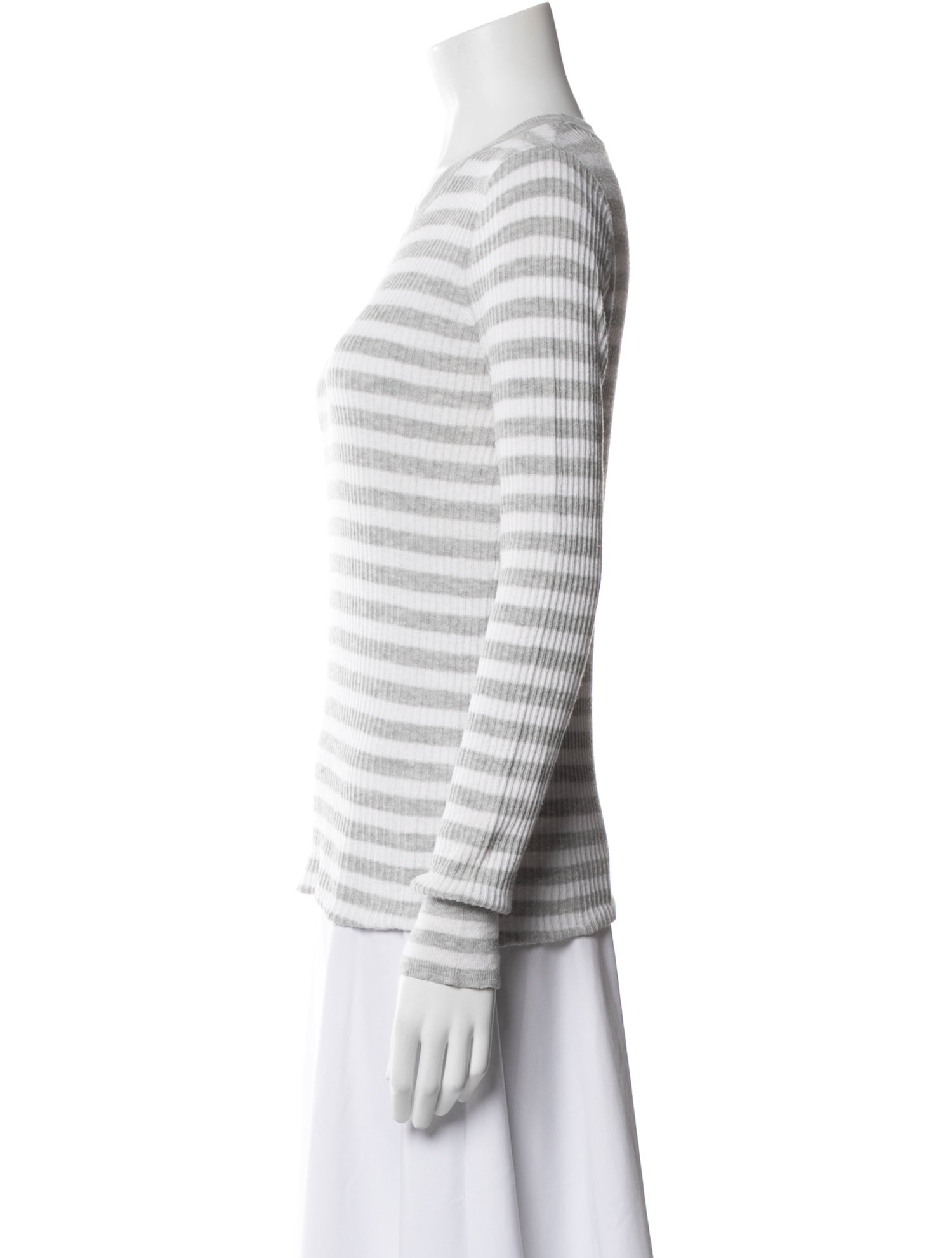 Minnie Rose Striped Crew Neck Sweater