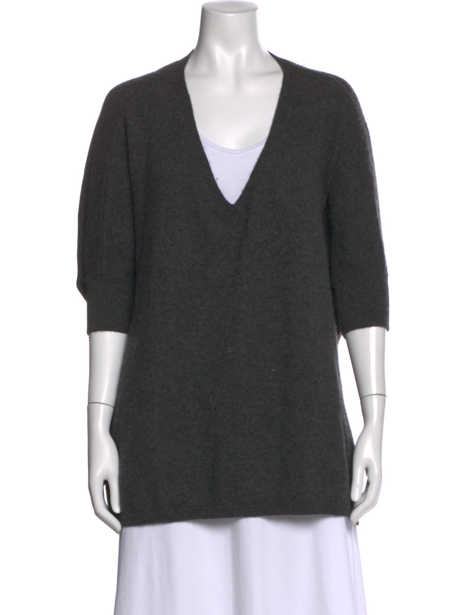 Minnie Rose Cashmere V-Neck Sweater