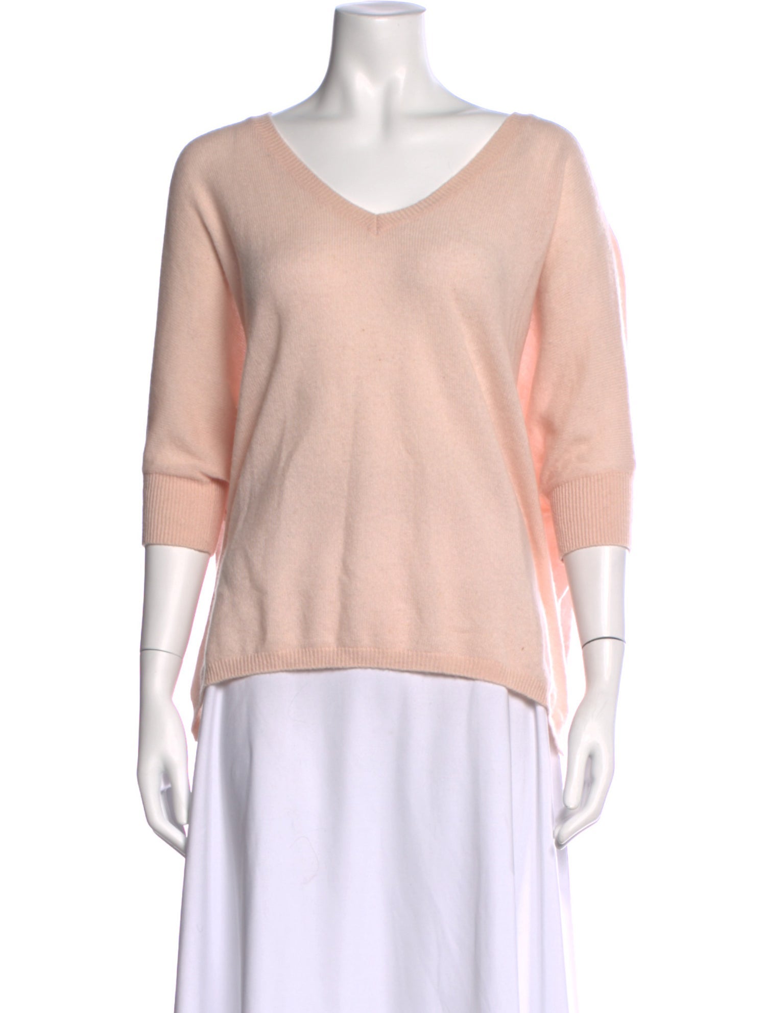 Minnie Rose Cashmere V-Neck Sweater