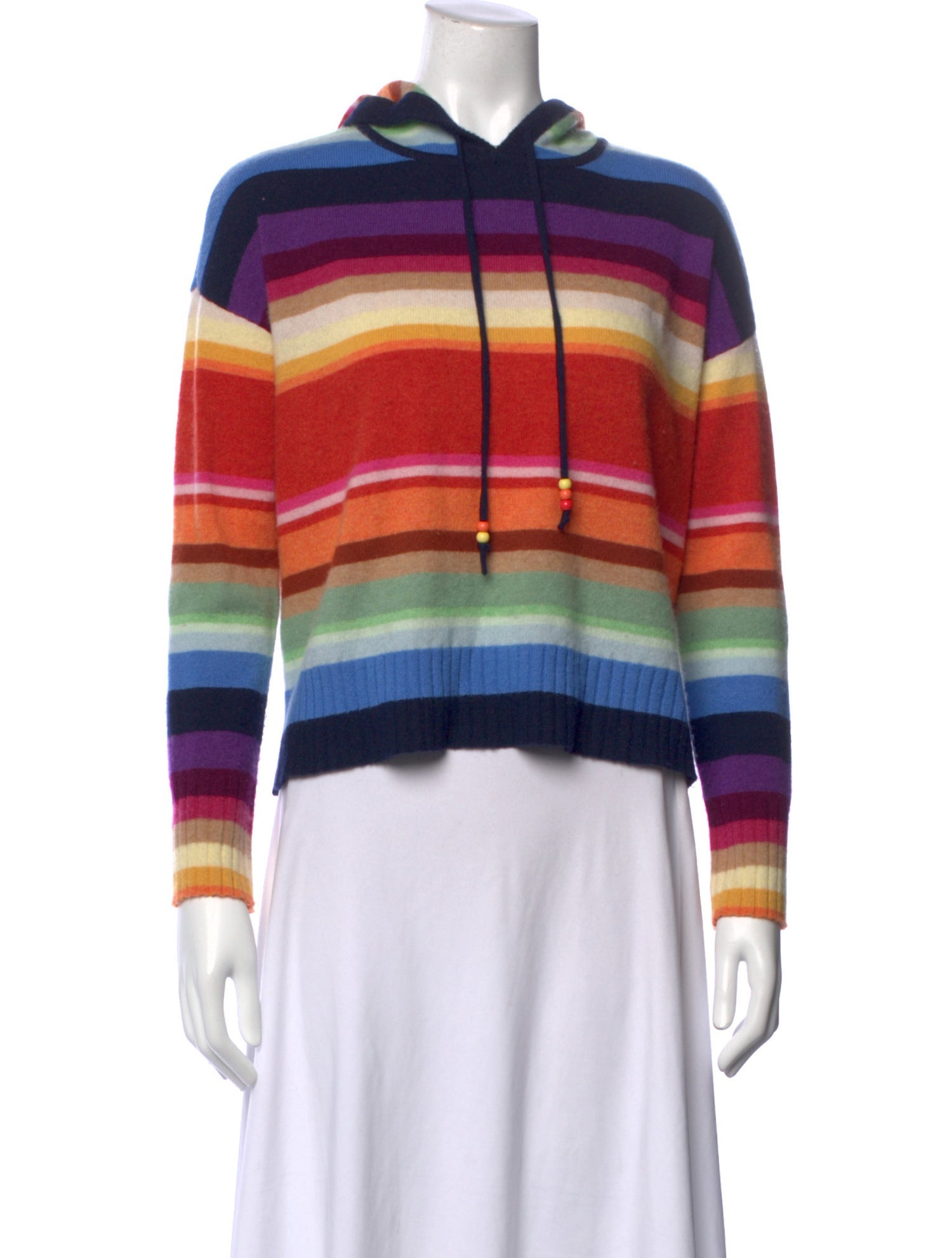 Minnie Rose Cashmere Striped Sweater