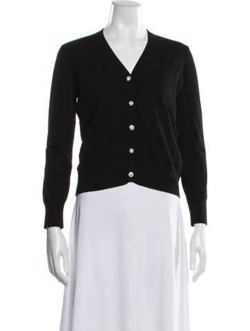 Pre-owned Minnie Rose V-neck Sweater In Black