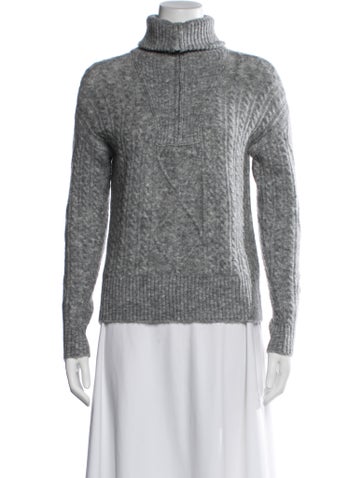 Pre-owned Minnie Rose Turtleneck Sweater In Grey