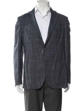 Montedoro Plaid Print Blazer